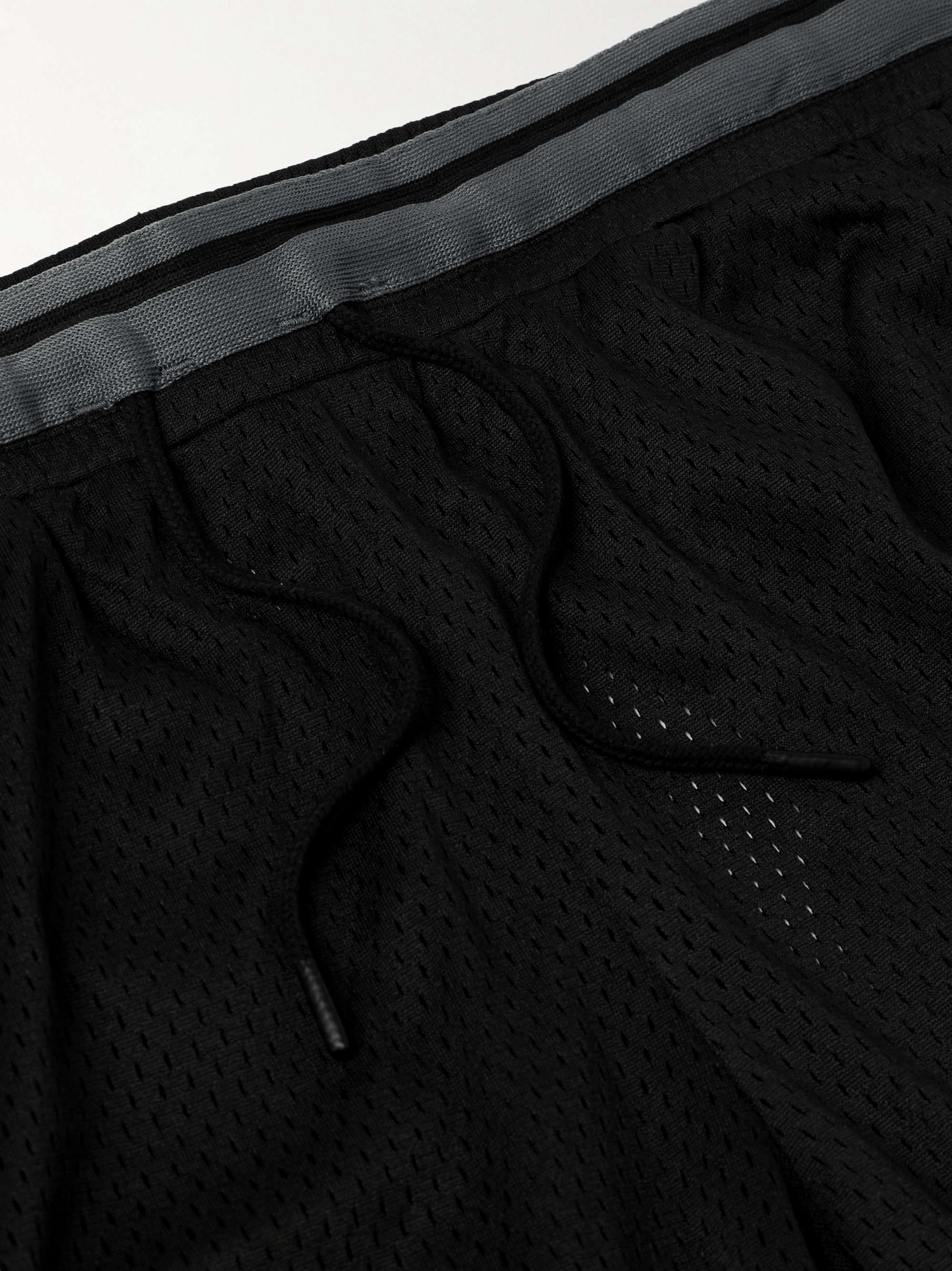 League Straight-Leg Webbing-Trimmed Mesh Drawstring Shorts view