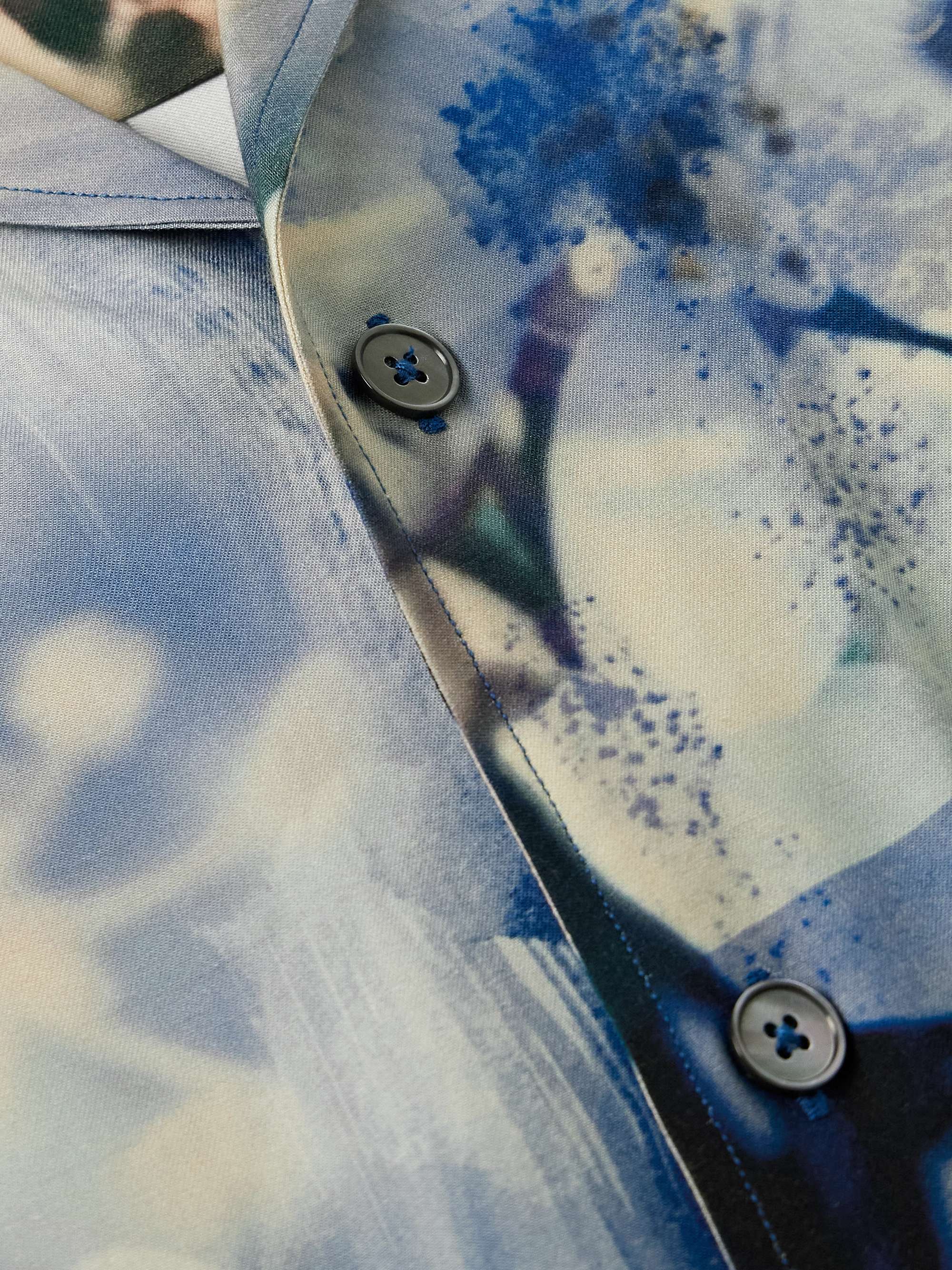 Floral-Print Twill Shirt view
