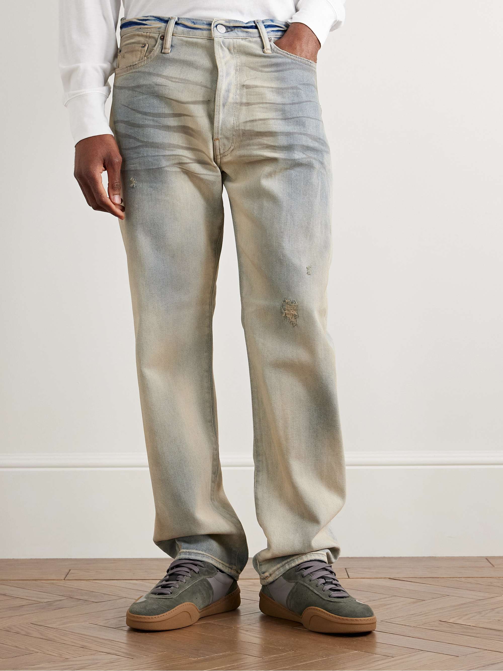 1999 Carver Straight-Leg Distressed Jeans view