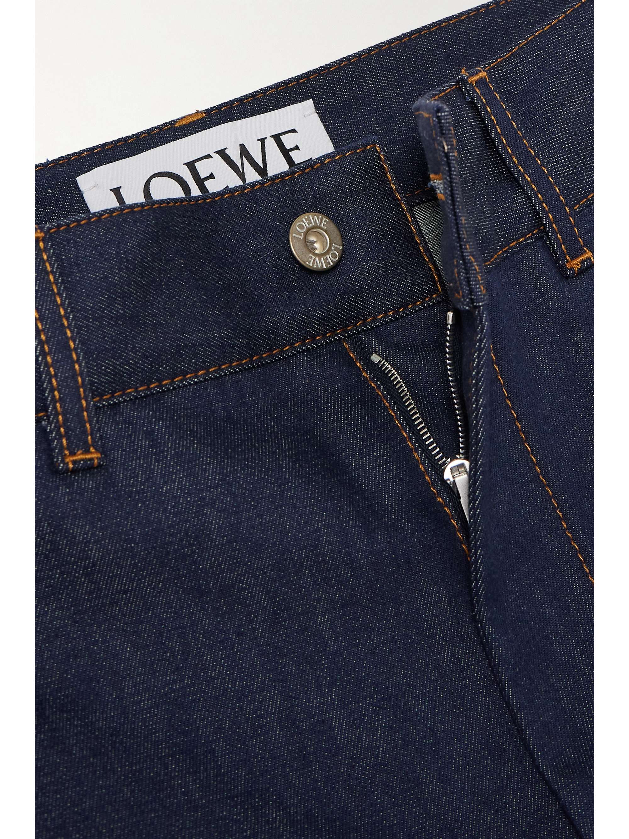 Anagram cutout high-rise straight-leg jeans view
