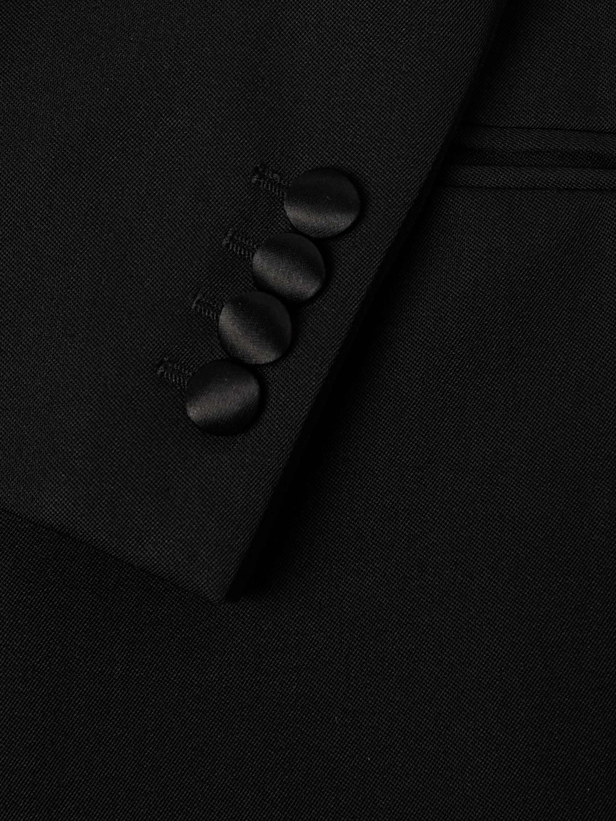 Satin-Trimmed Wool-Gabardine Tuxedo Jacket view