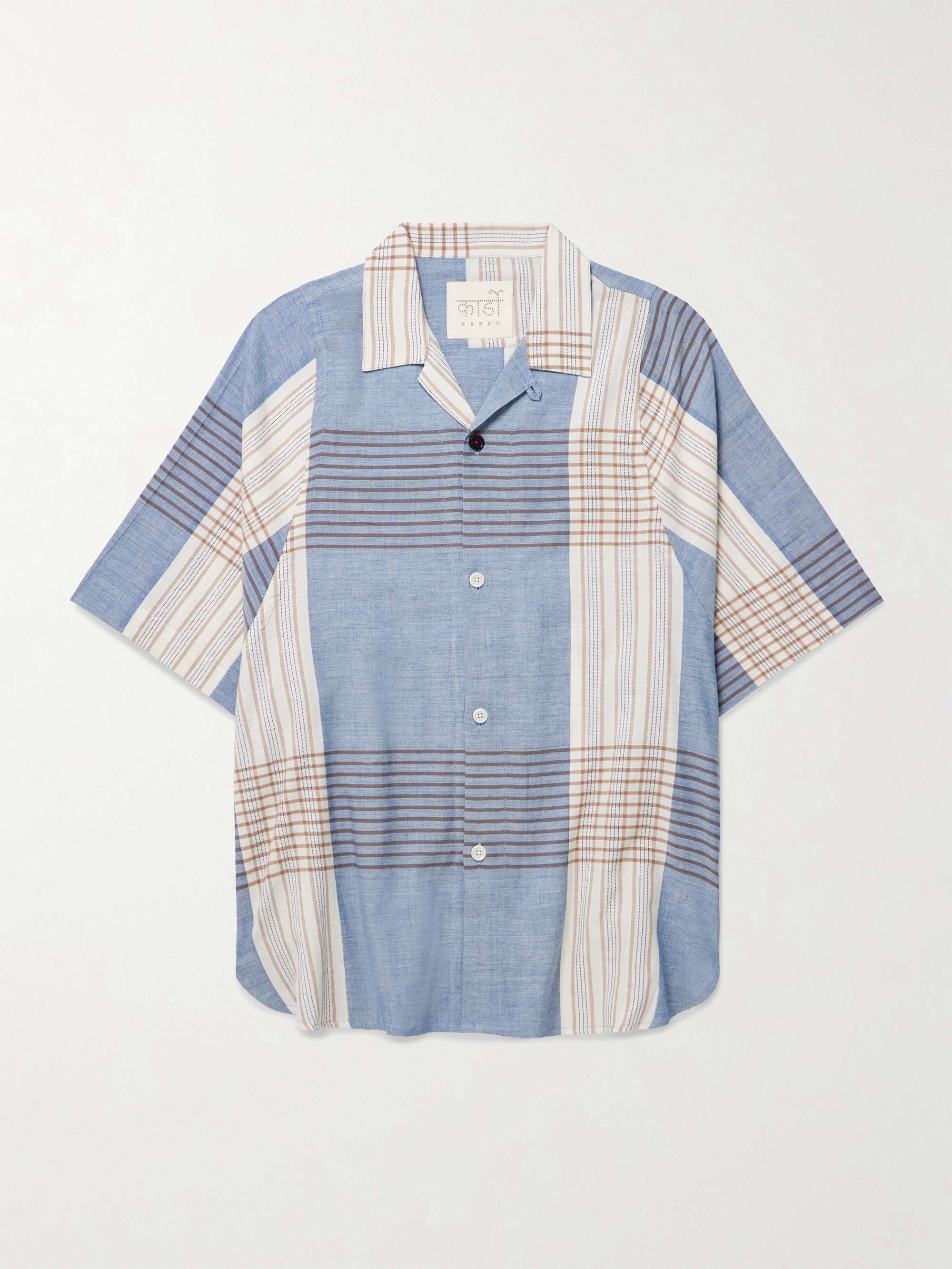 Yusuke Convertible-Collar Checked Cotton Shirt view