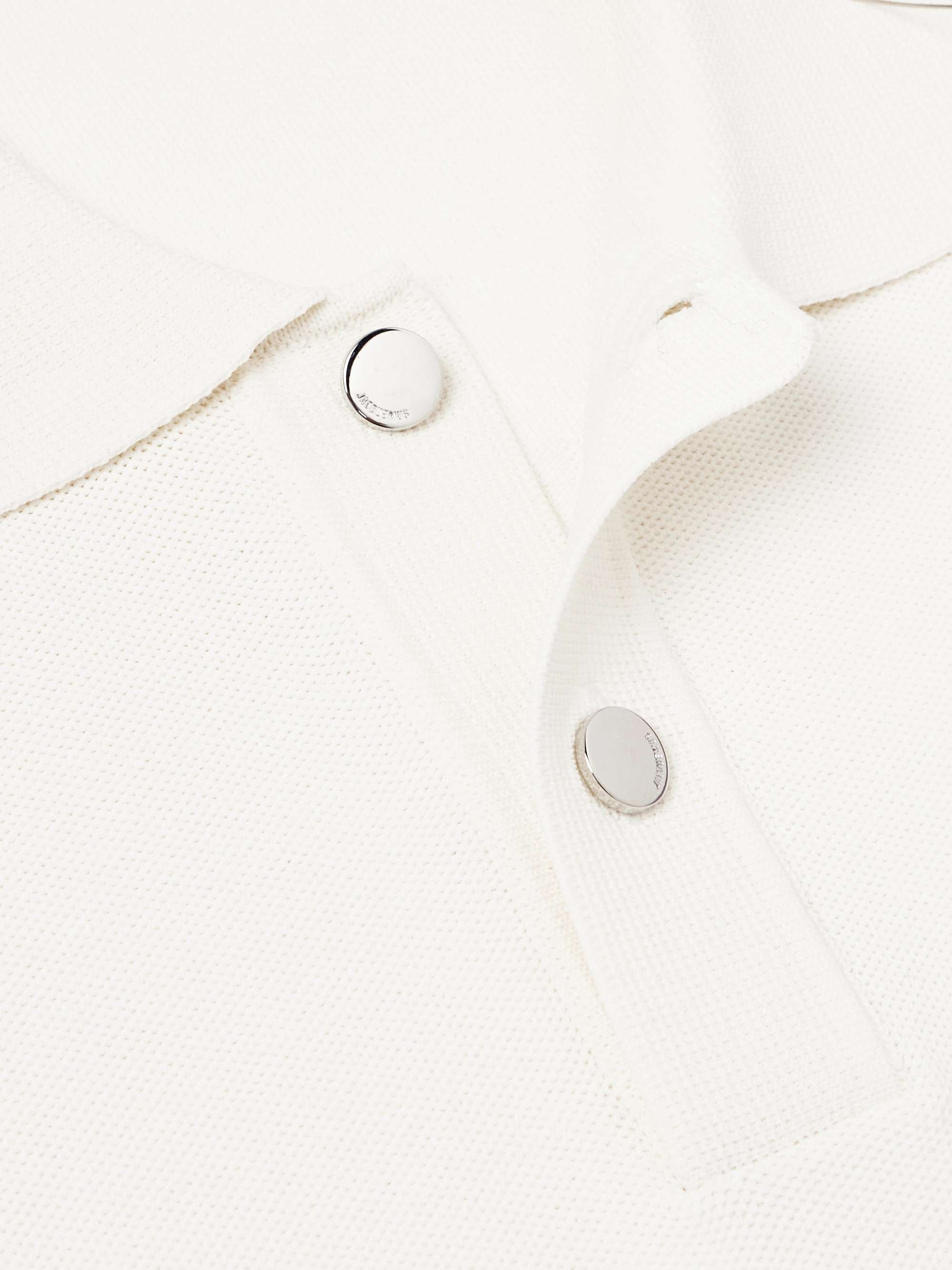 Oversized Logo-Jacquard Piqué Polo Shirt view