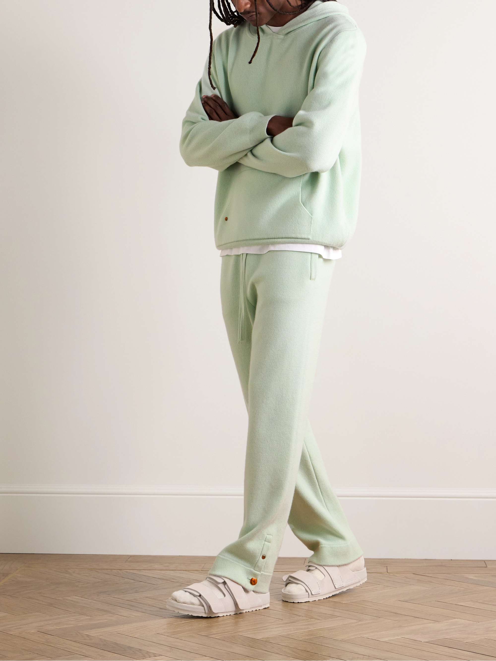 Straight-Leg Cashmere Drawstring Trousers view