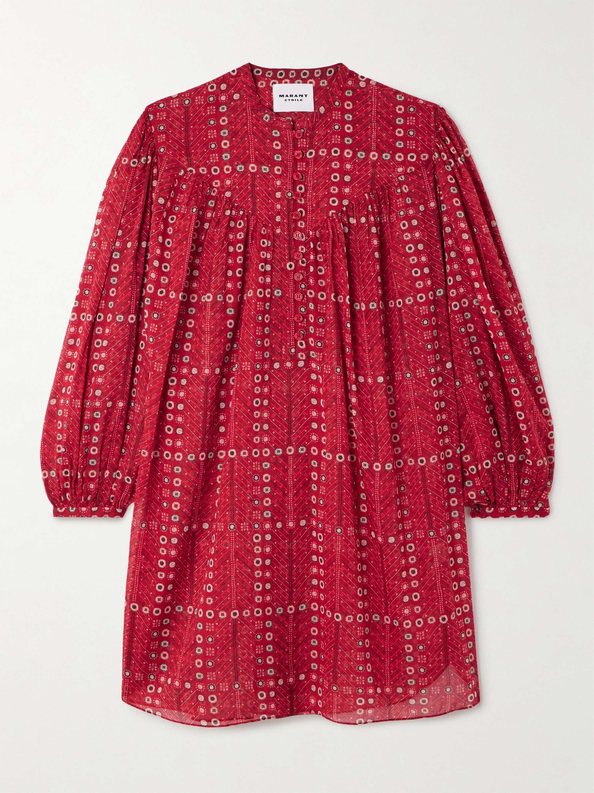Melinda printed organic cotton-voile mini dress view