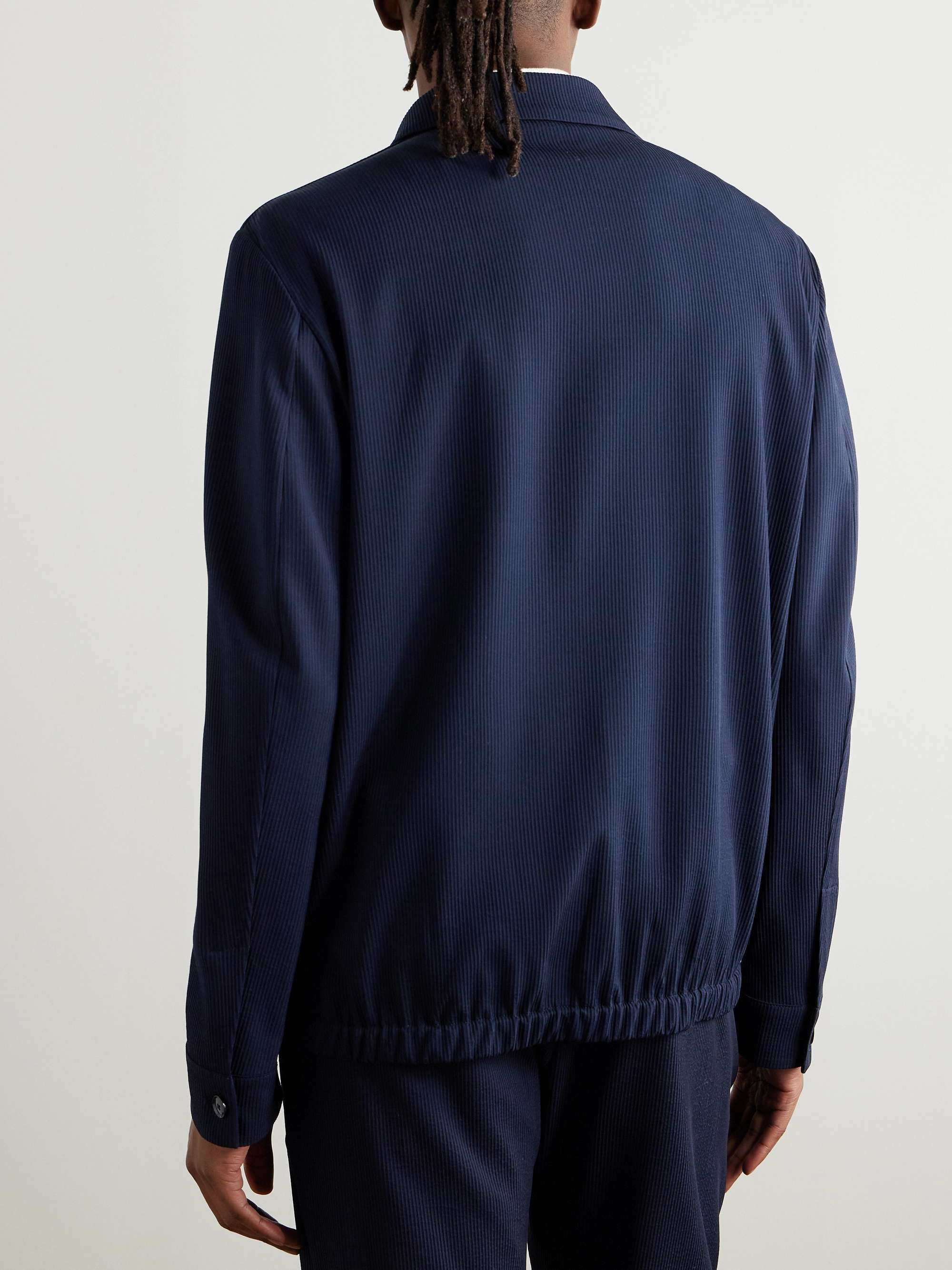 Ribbed Wool-Blend Jersey Jacket view
