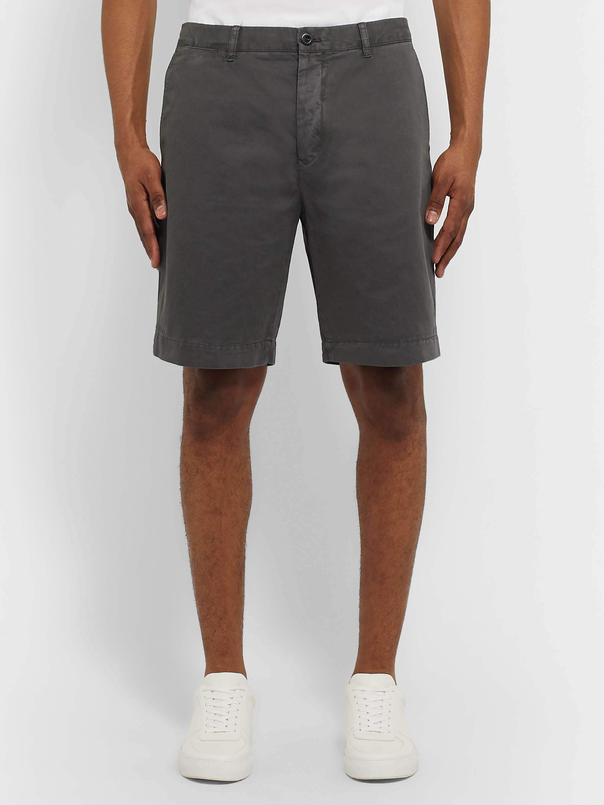 Garment-Dyed Cotton-Twill Bermuda Shorts view