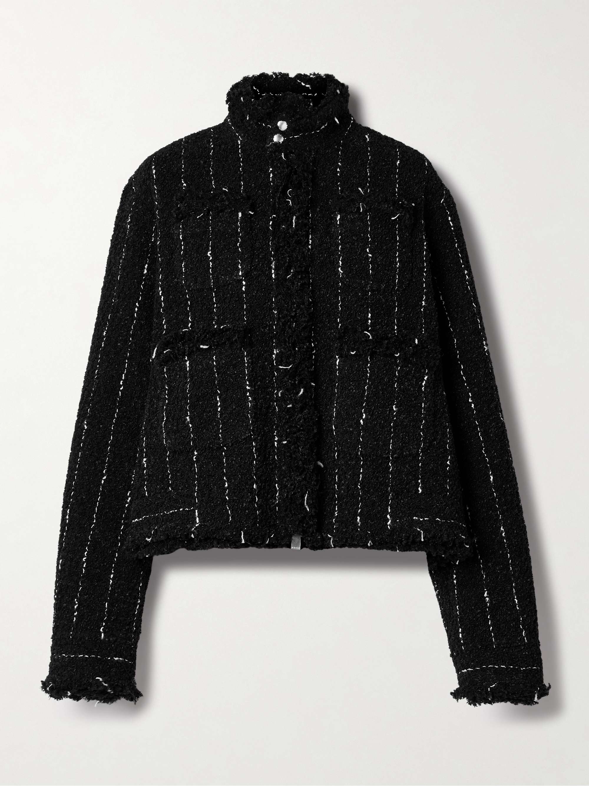 Pinstriped bouclé jacket view