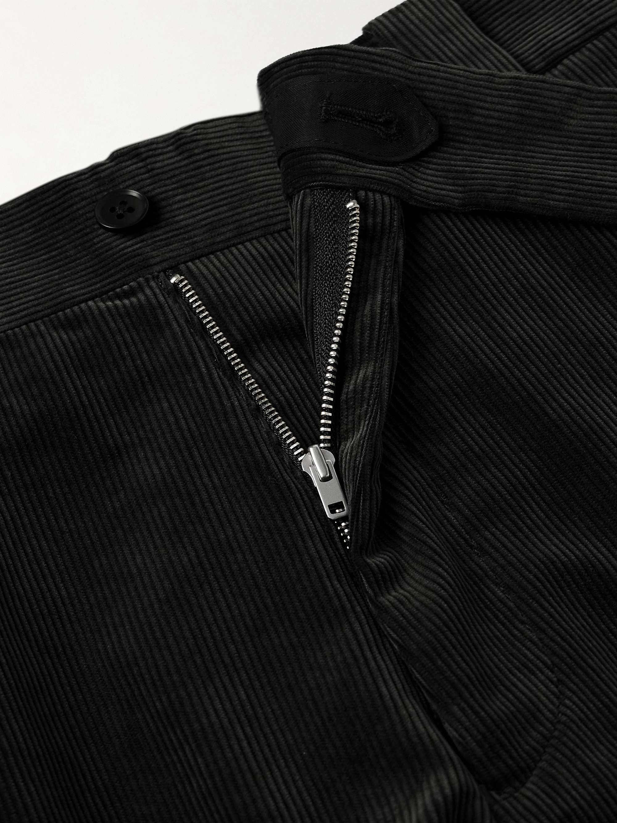 D Slacks Straight-Leg Suvin Cotton-Corduroy Trousers view