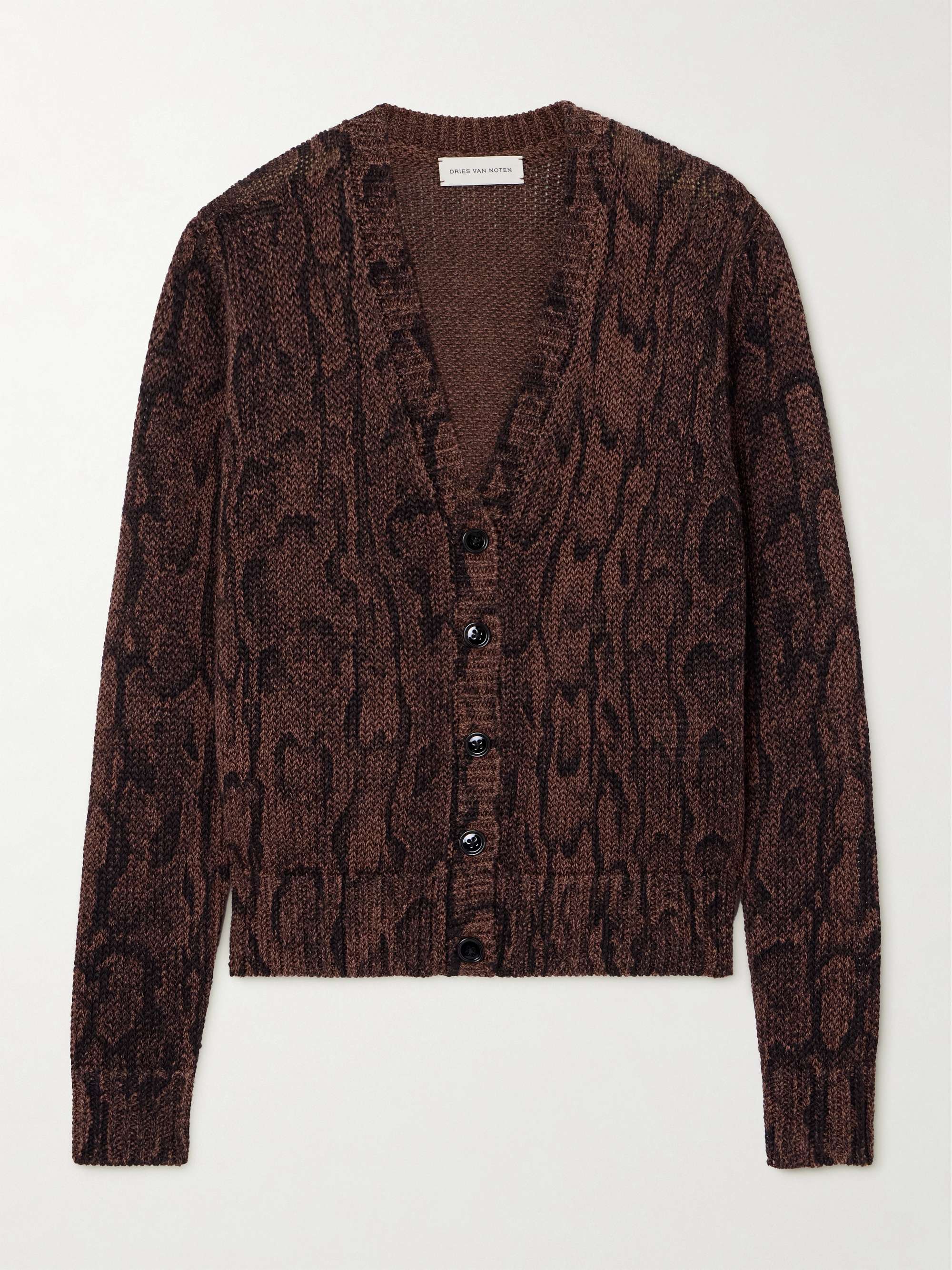 Jacquard-knit cardigan view