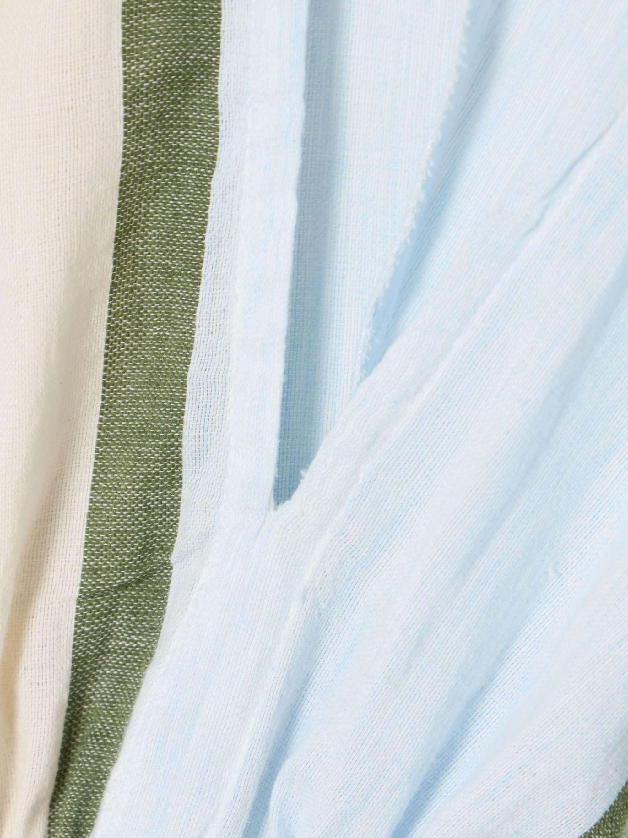 Leila striped cotton-blend coverup view