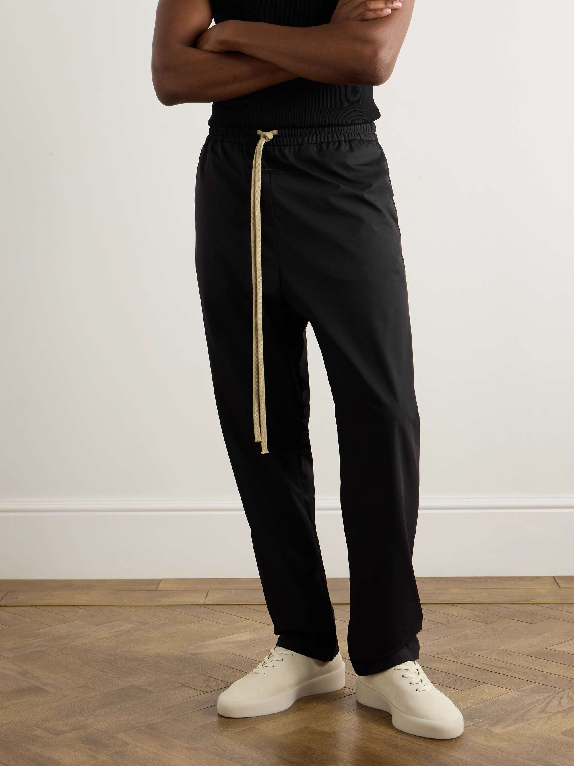 Tapered Logo-Appliquéd Shell Sweatpants view
