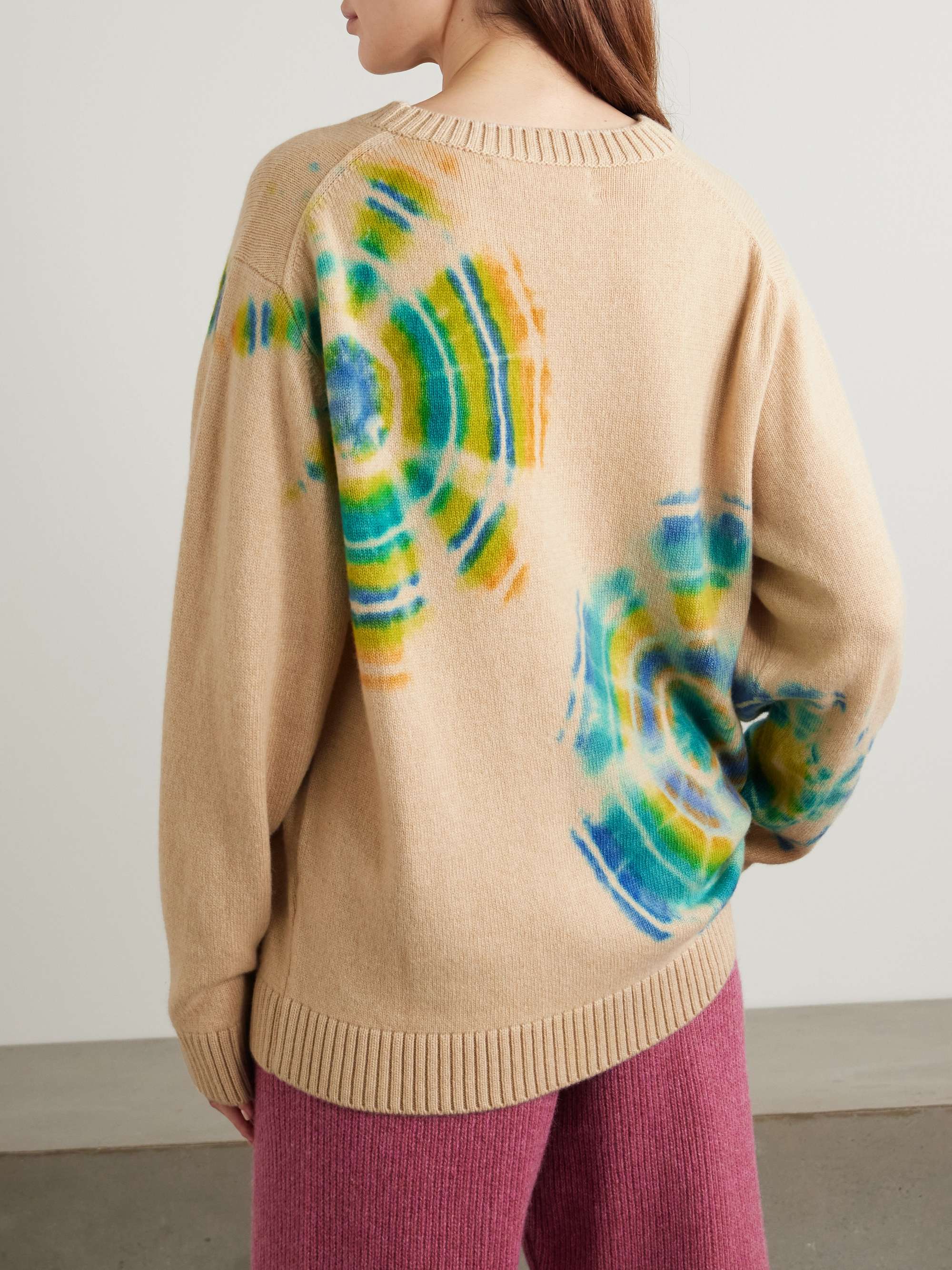 Geode Racing Crew tie-dyed cashmere sweater view