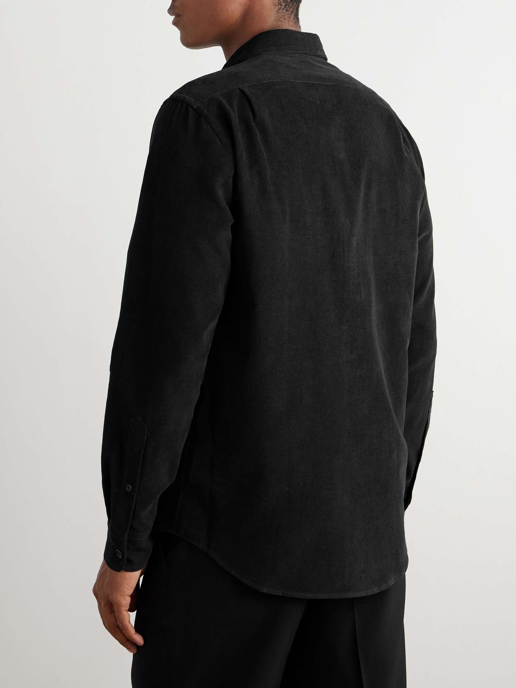 Cotton and Cashmere-Blend Corduroy Shirt view