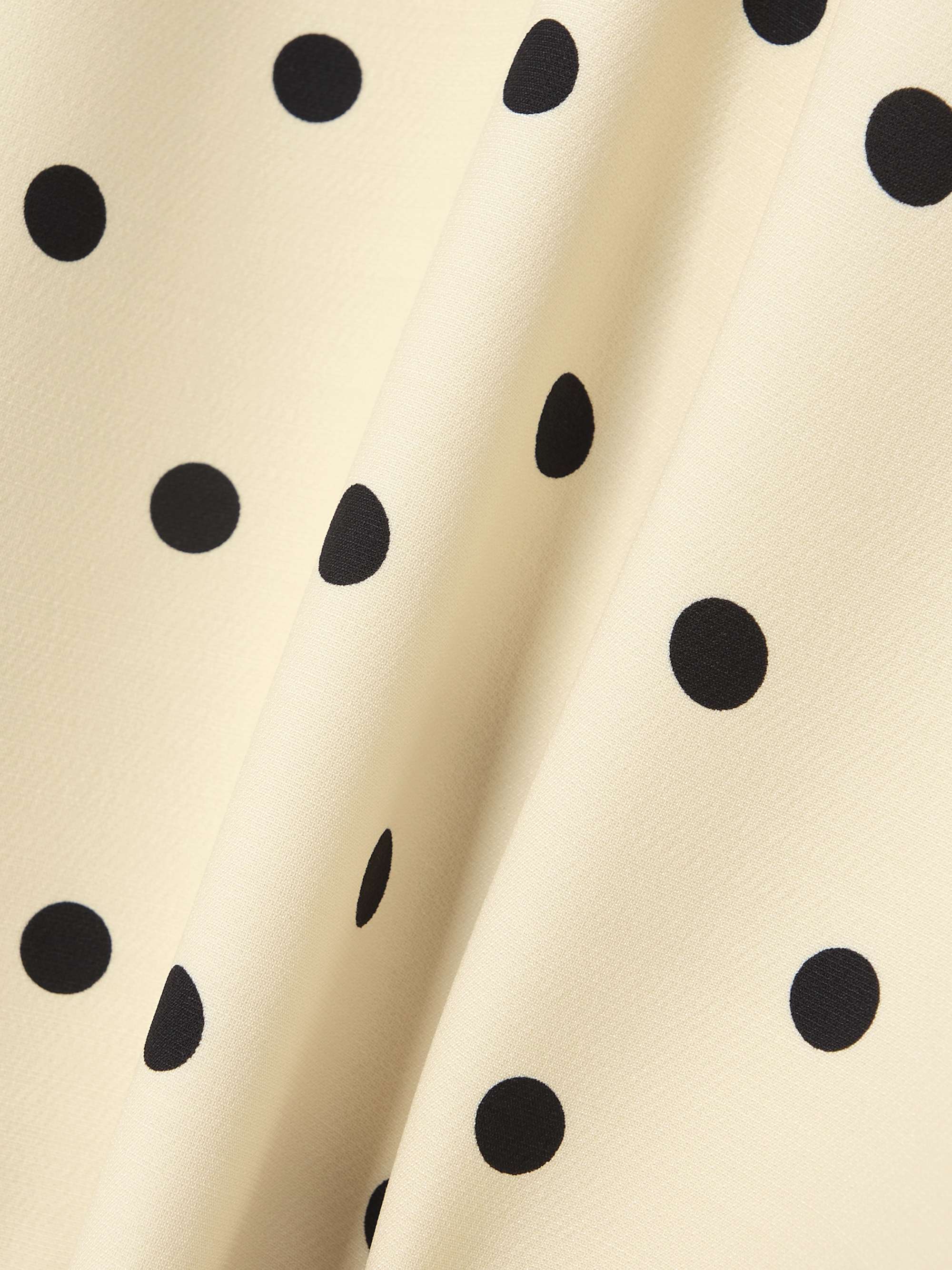 Belted ruffled polka-dot wool and silk-blend mini dress view