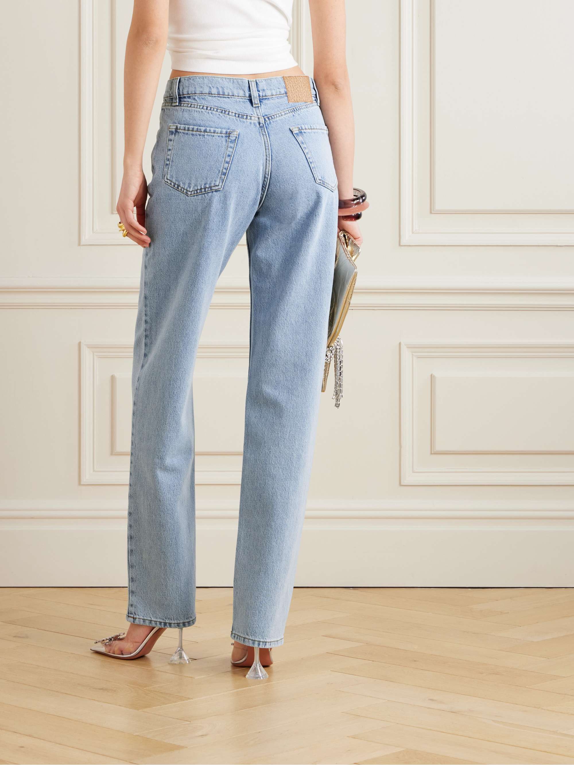 Low-rise straight-leg jeans view