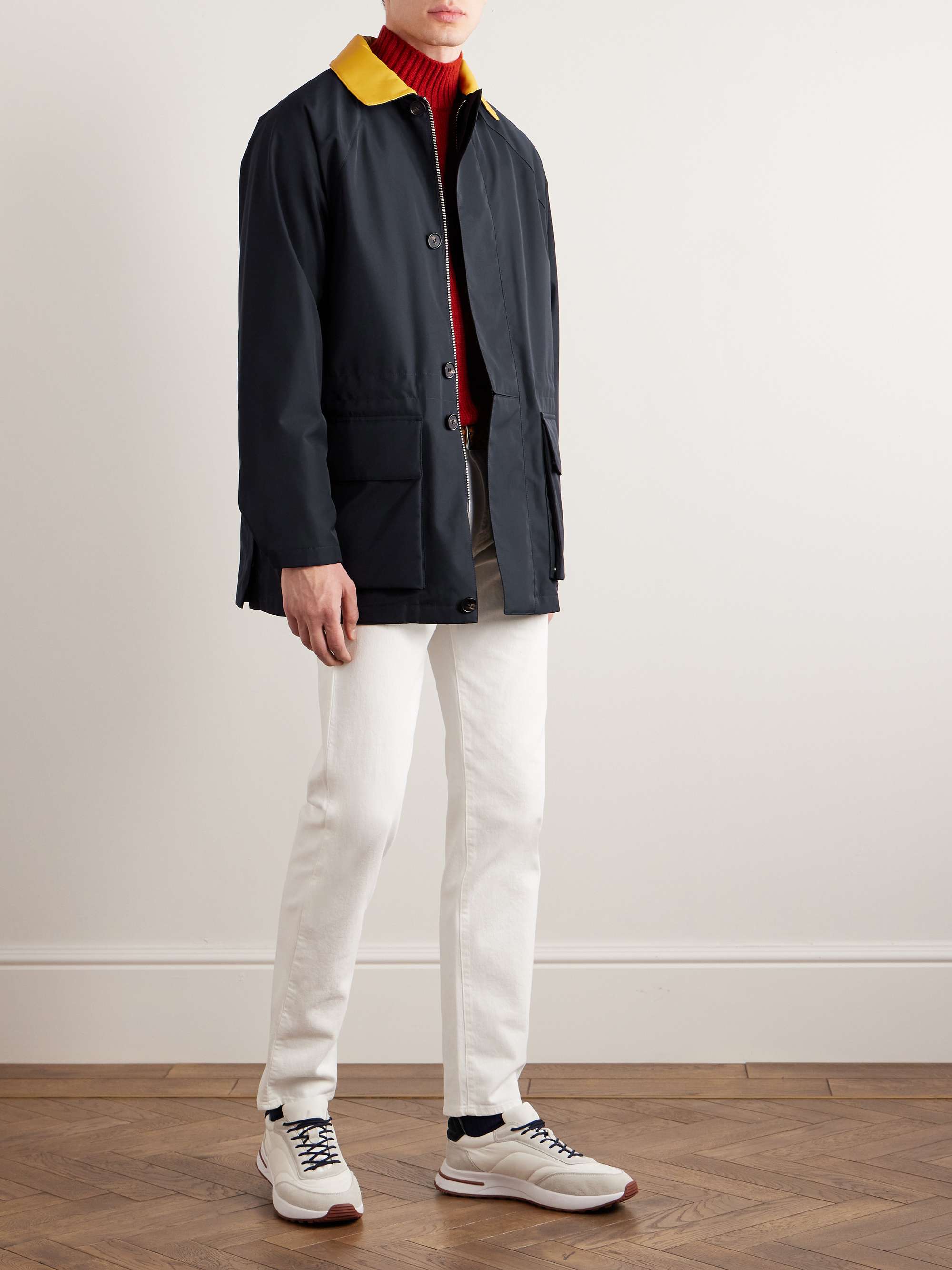 Horsey Leather-Trimmed Storm System® Tech-Shell Field Jacket view