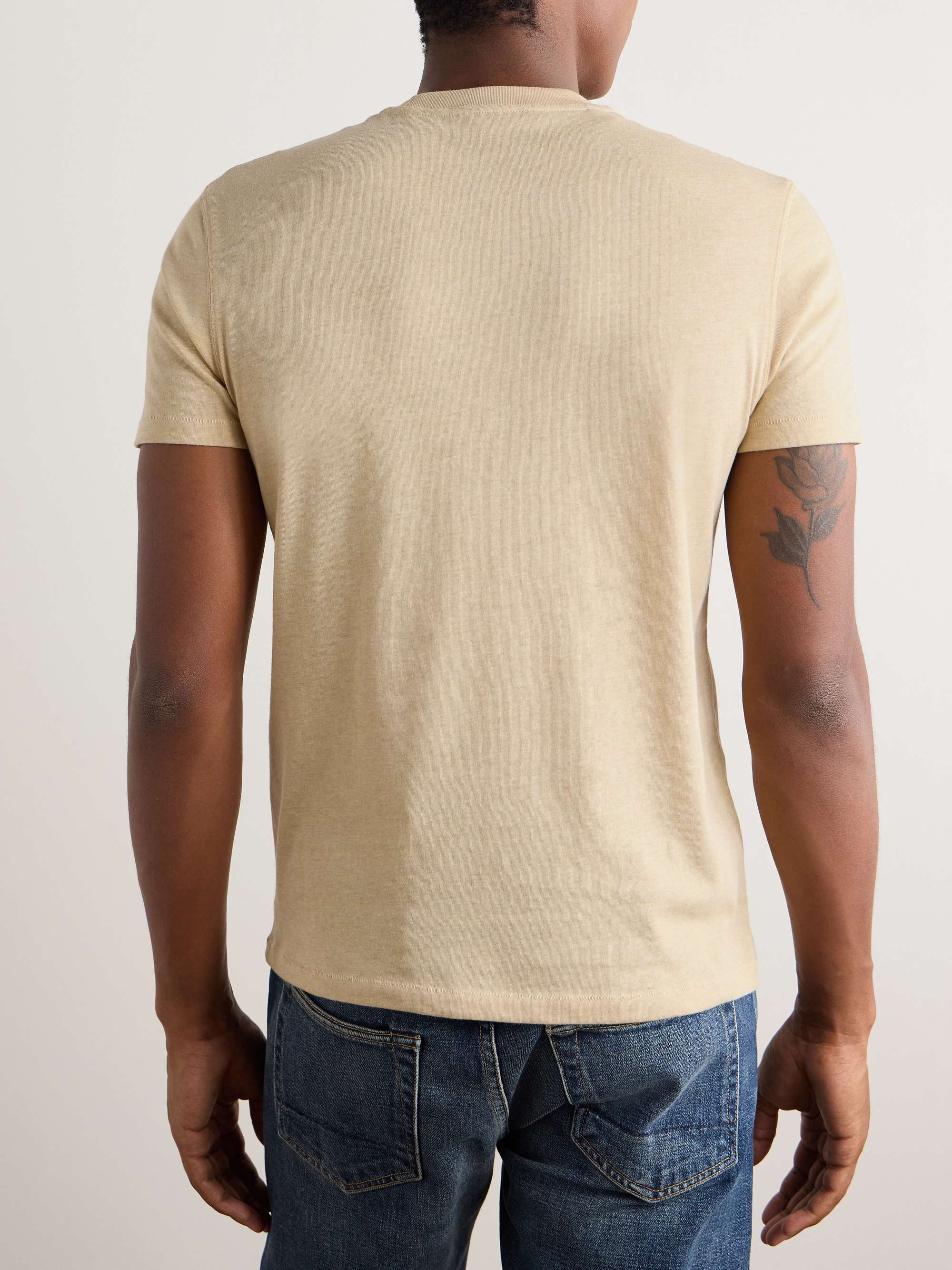 Slim-Fit Cotton-Blend Jersey T-Shirt view