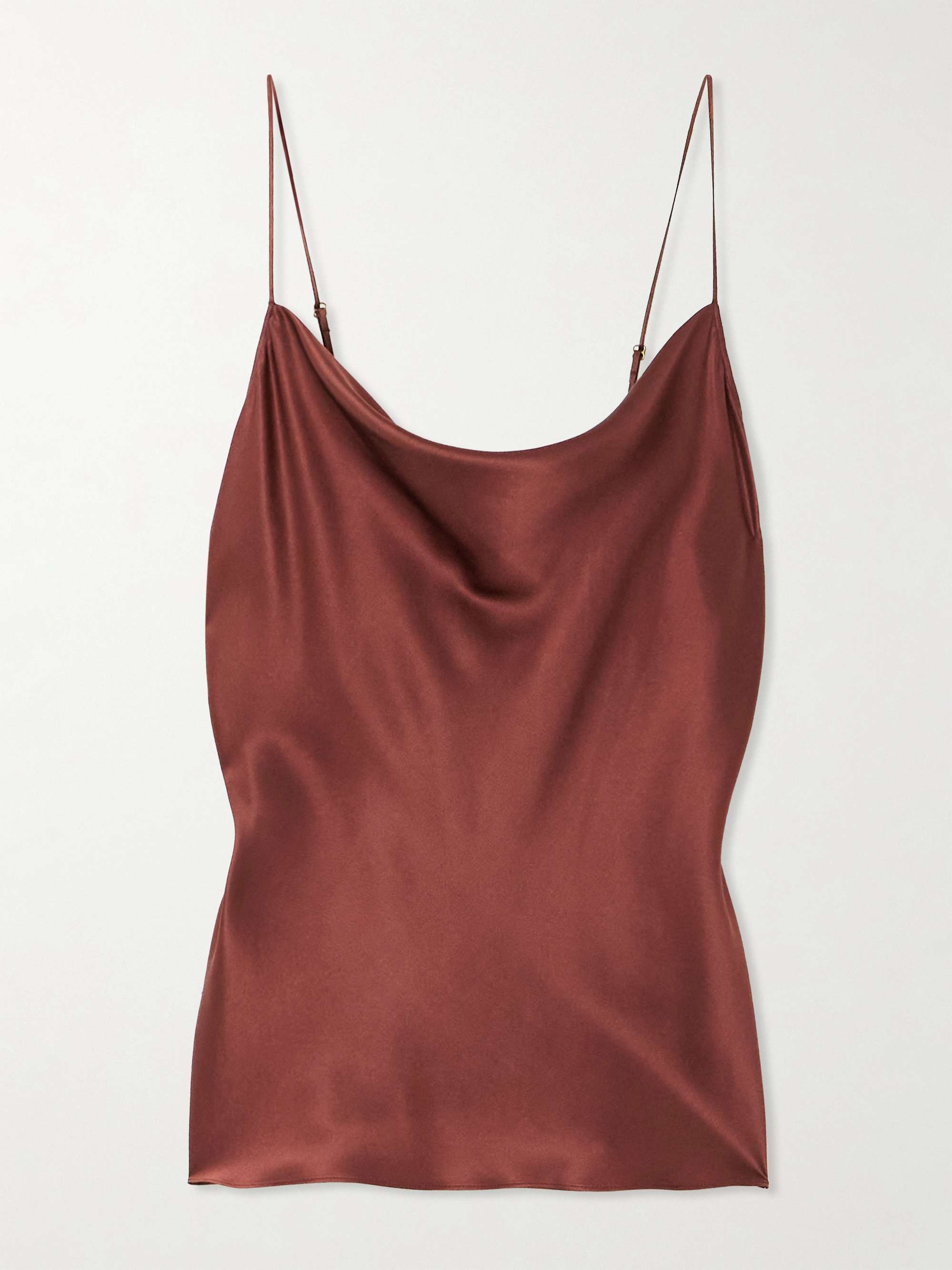 Joris draped silk-satin camisole view
