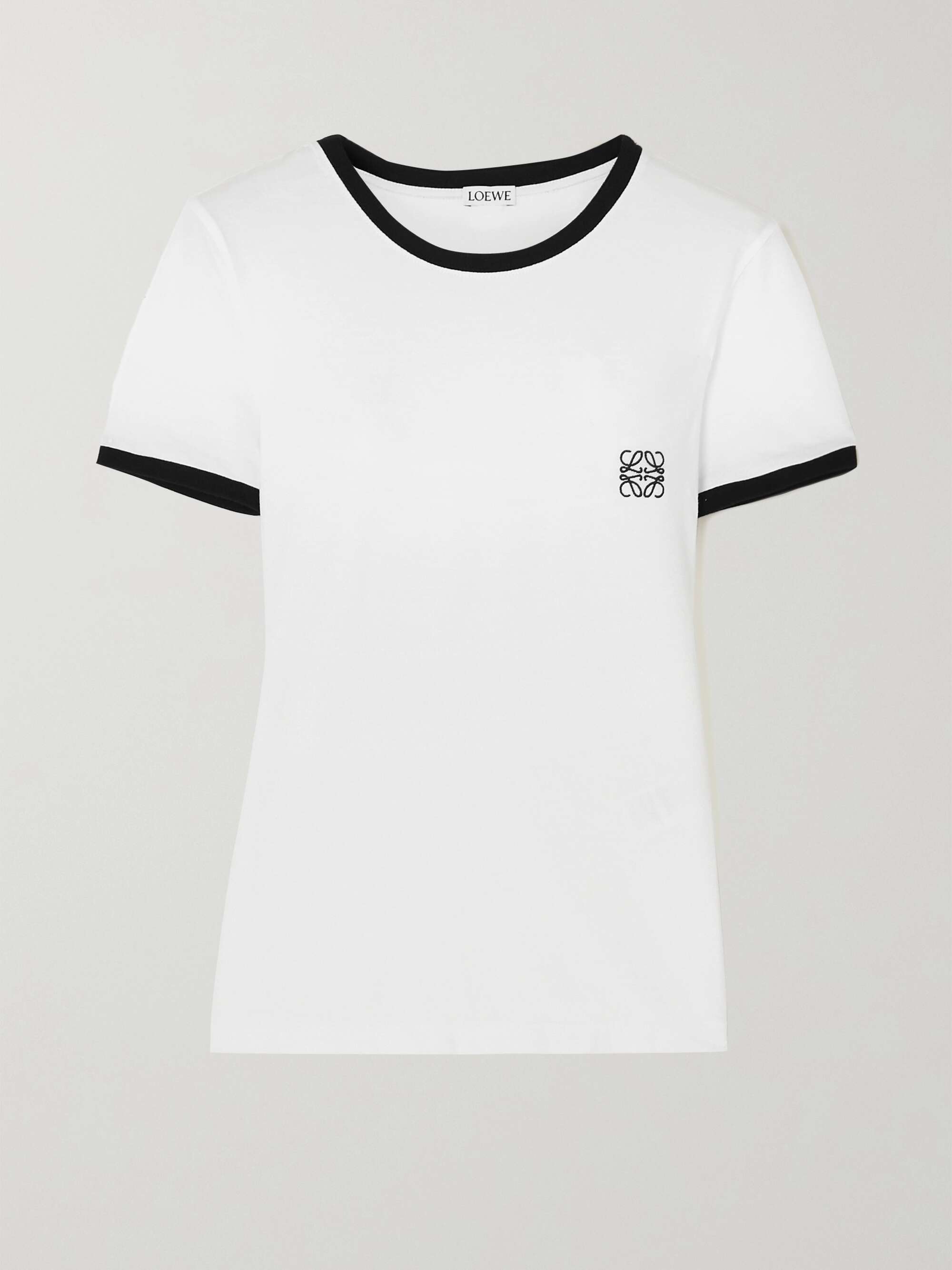 Anagram embroidered cotton-jersey T-shirt view