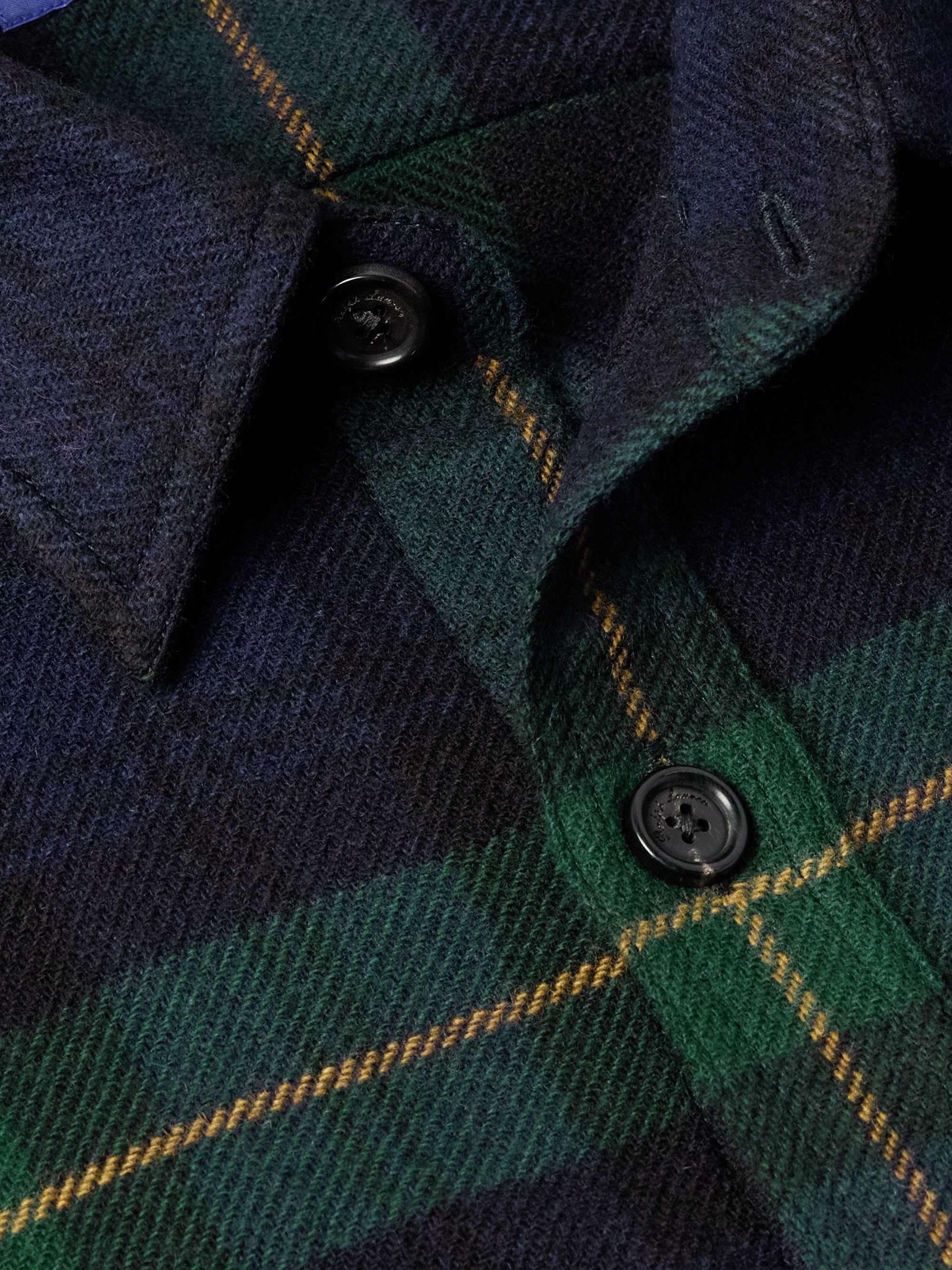 Checked Wool and Cashmere-Blend Shirt view