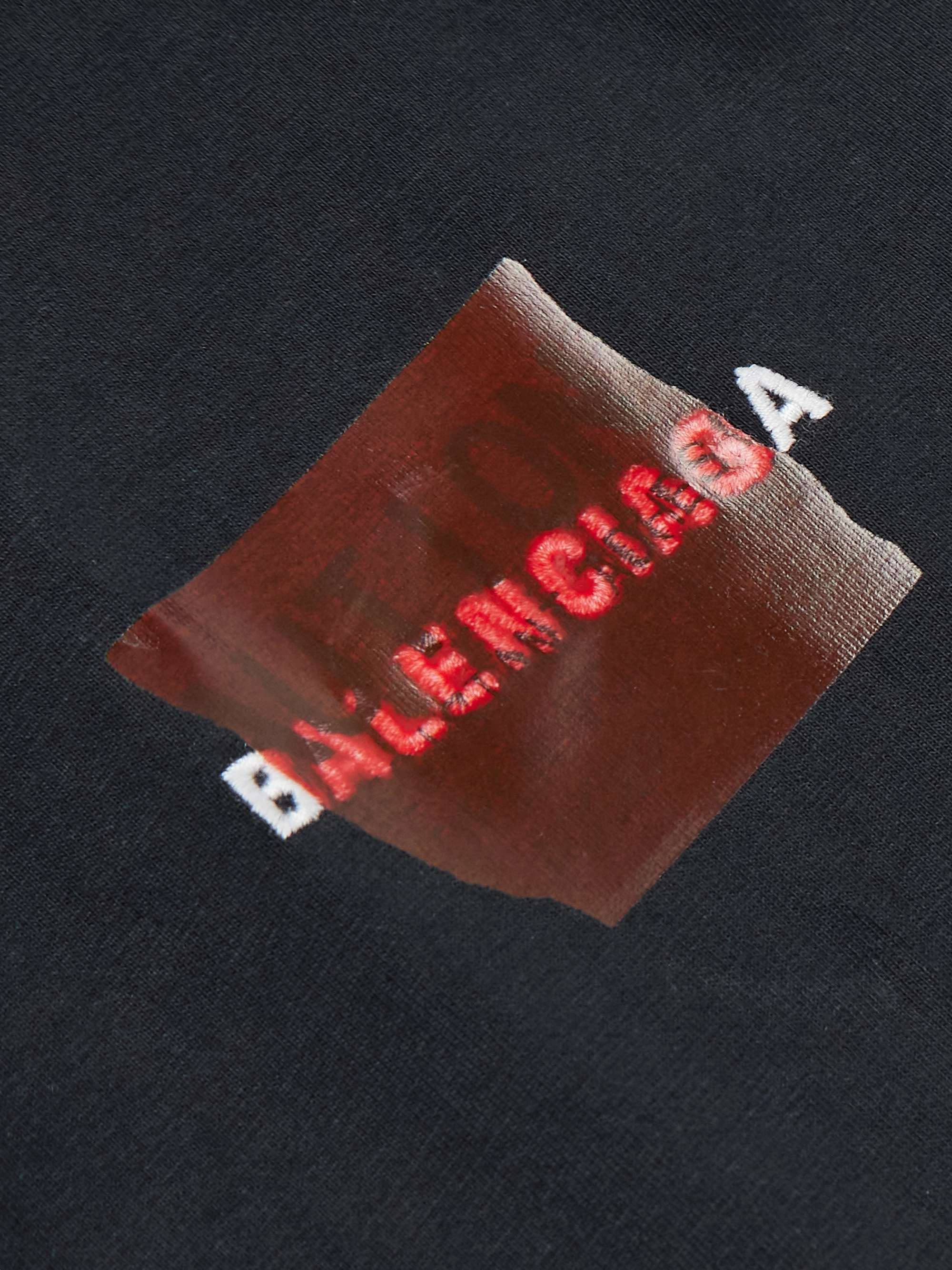 Logo-Embroidered Printed Cotton-Jersey T-Shirt view