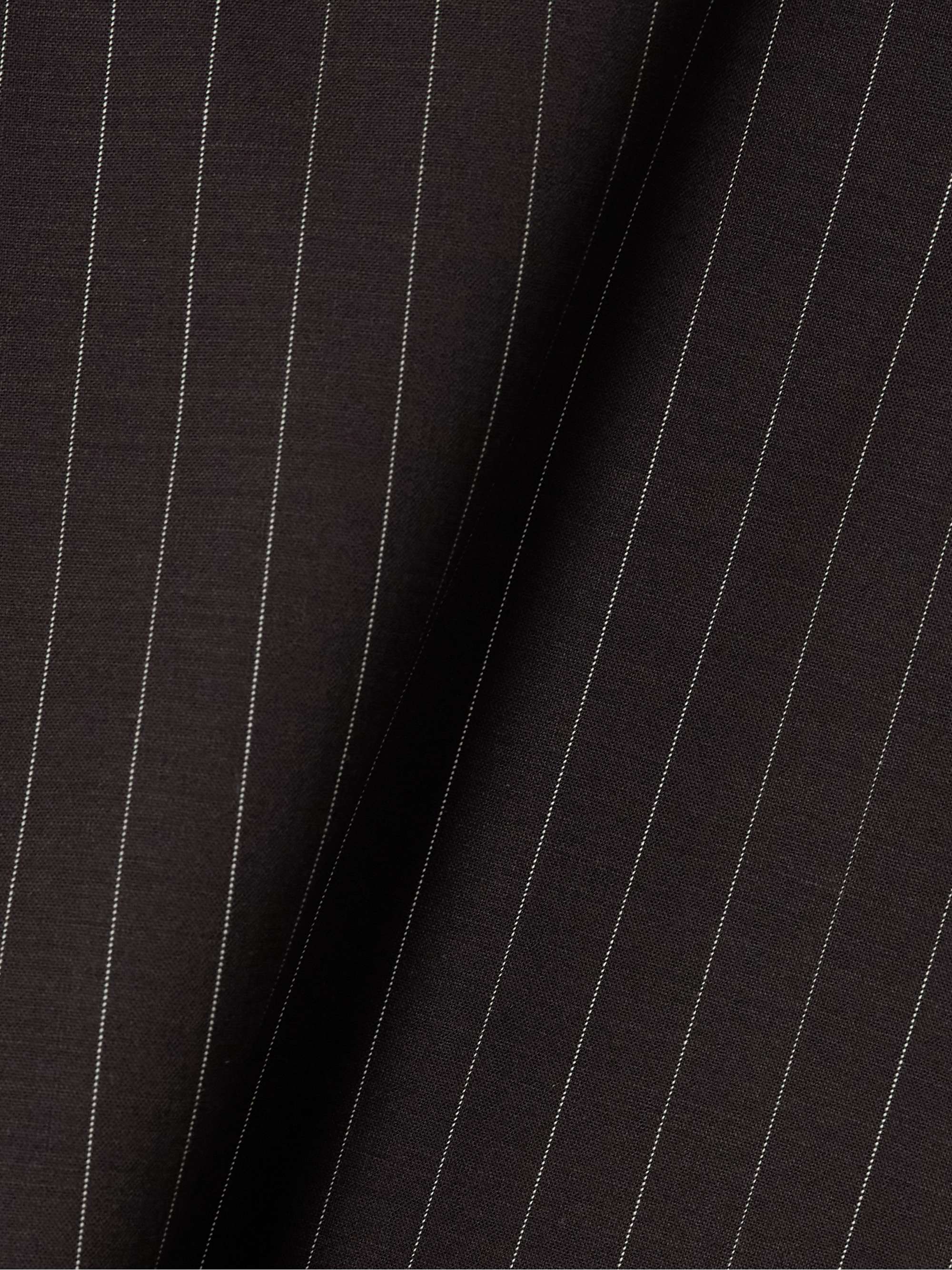 Distressed pinstriped wool-blend tank view