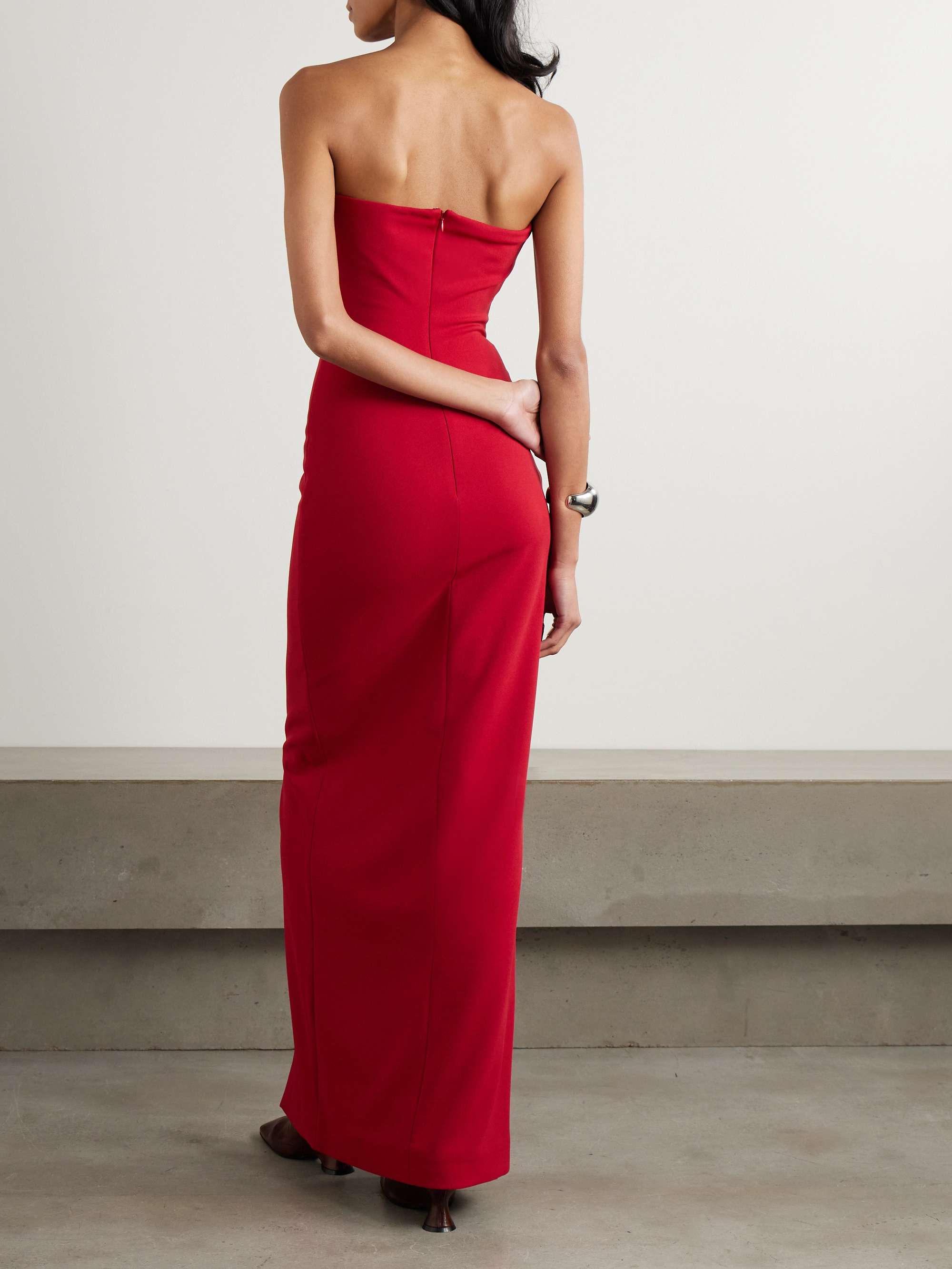 Bysha strapless stretch-crepe maxi dress view