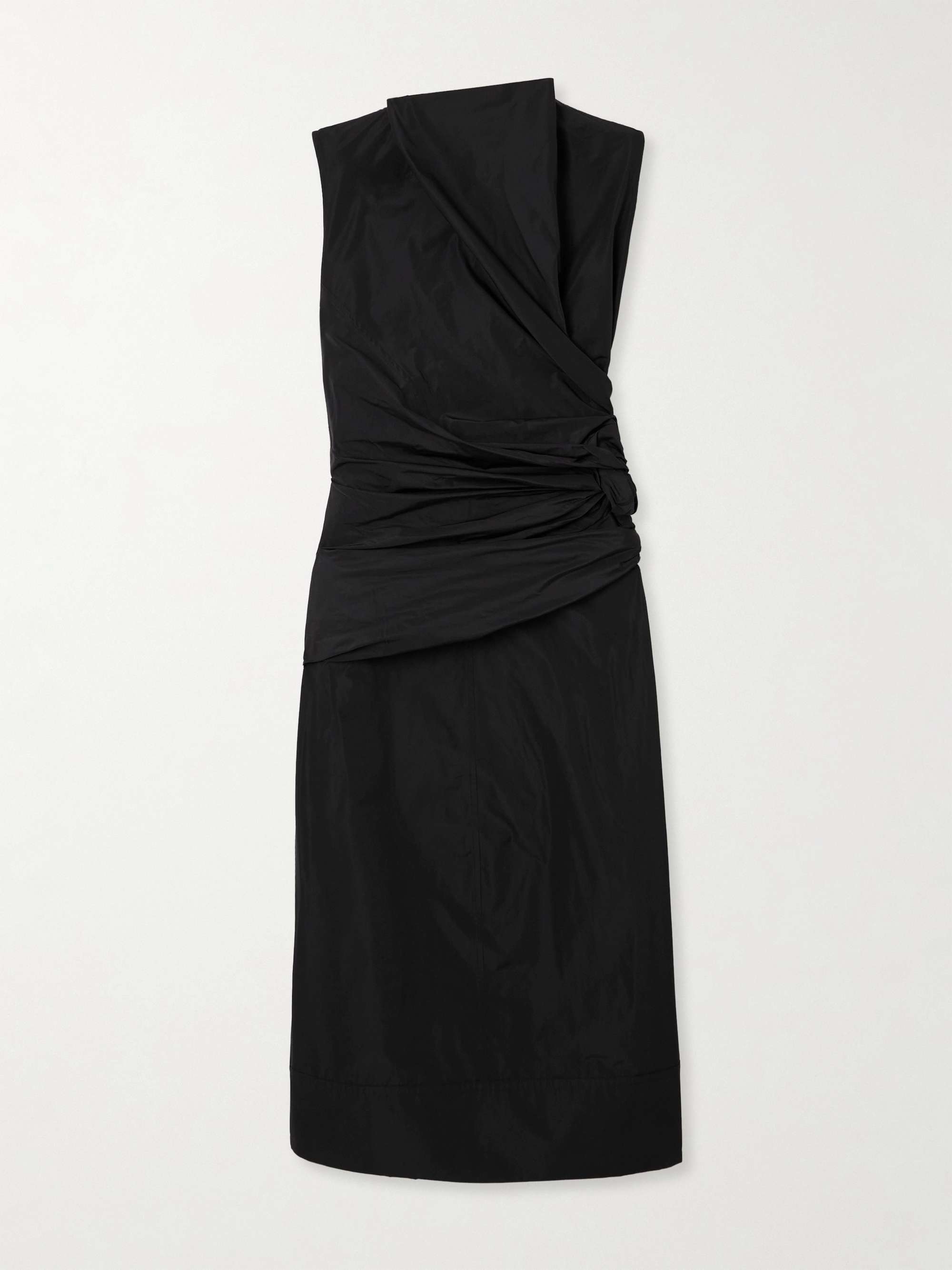 Gathered shell midi dress view