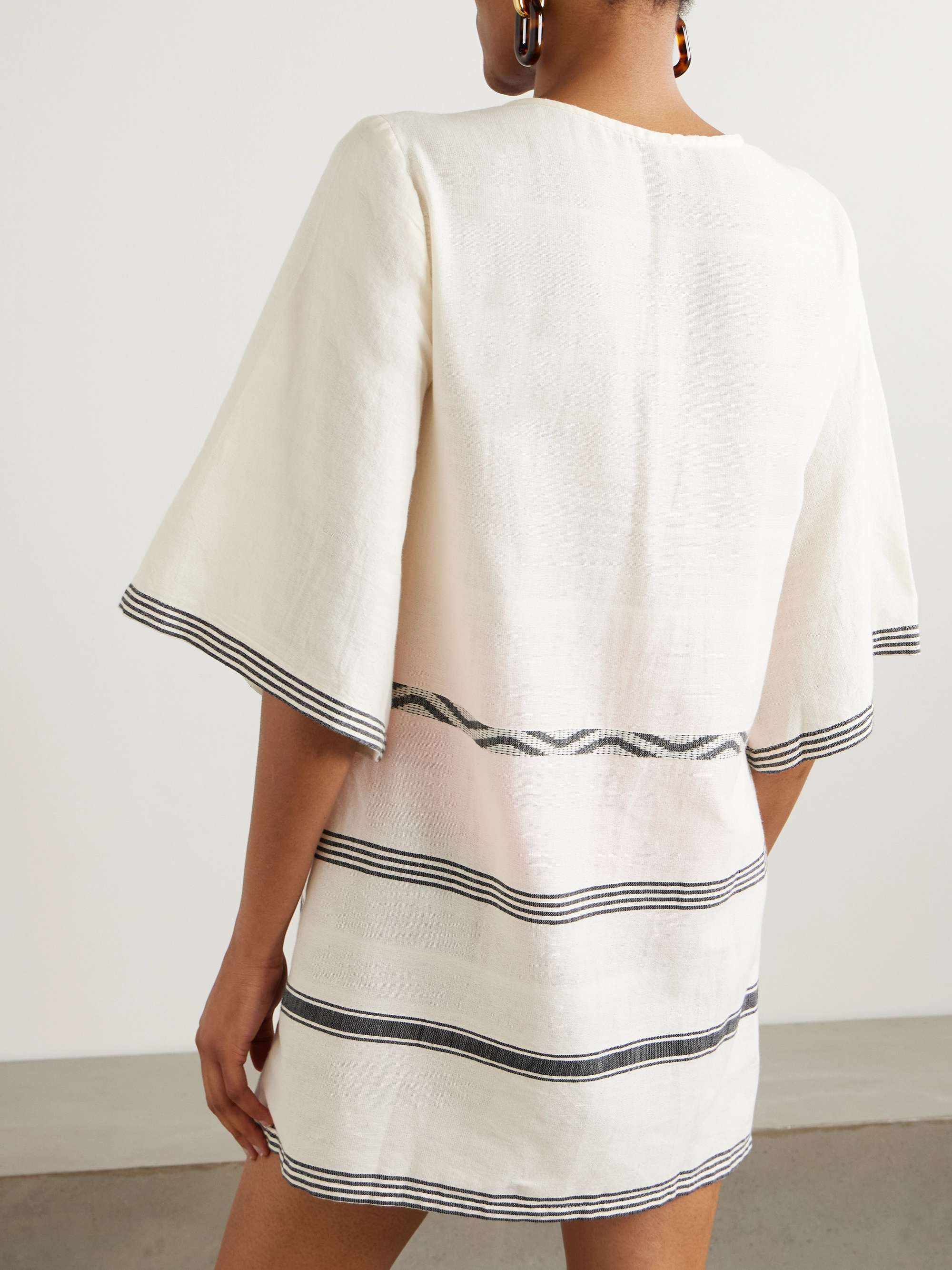Belkis striped cotton kaftan view
