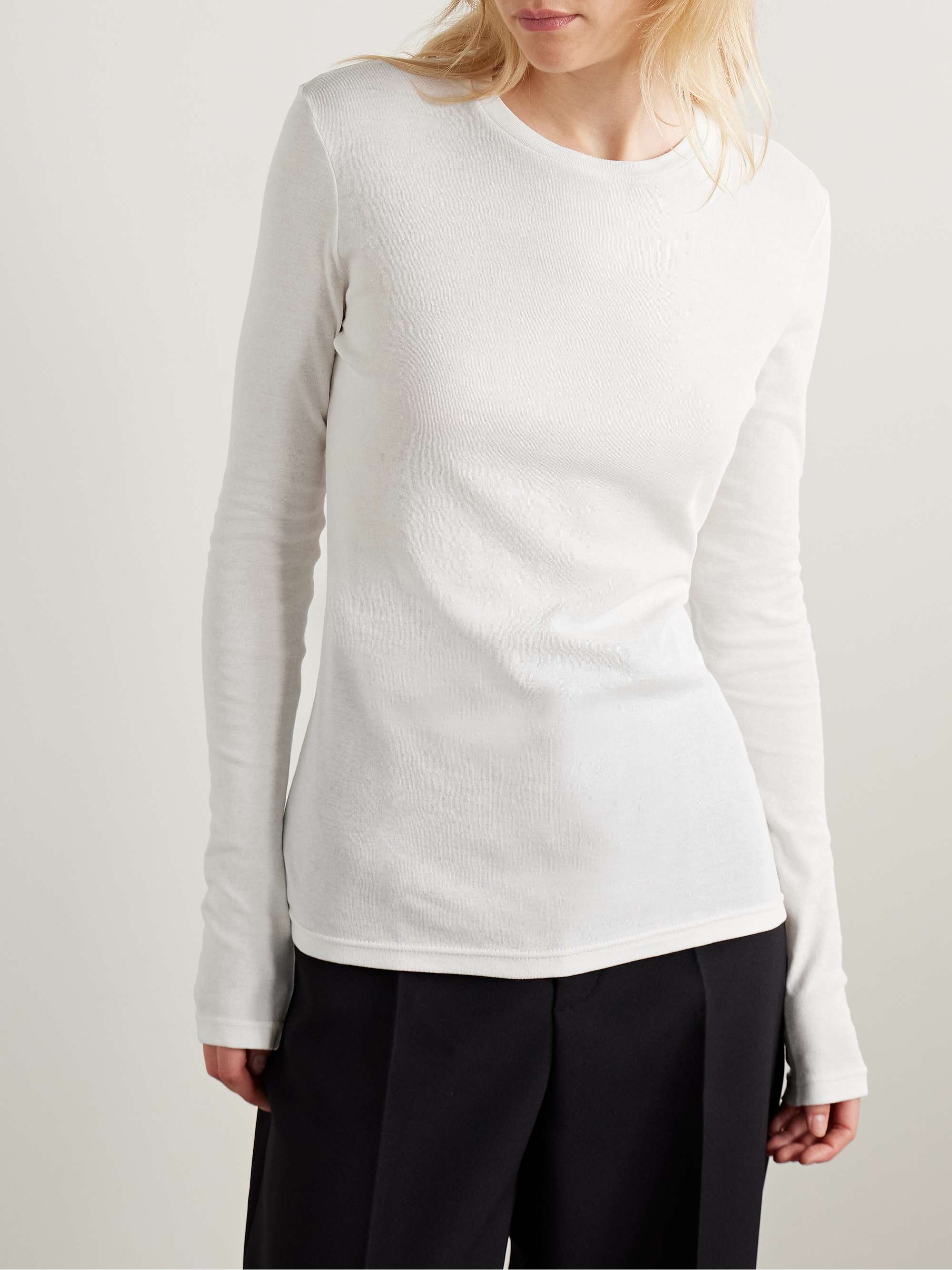Set of three cotton-jersey tops view
