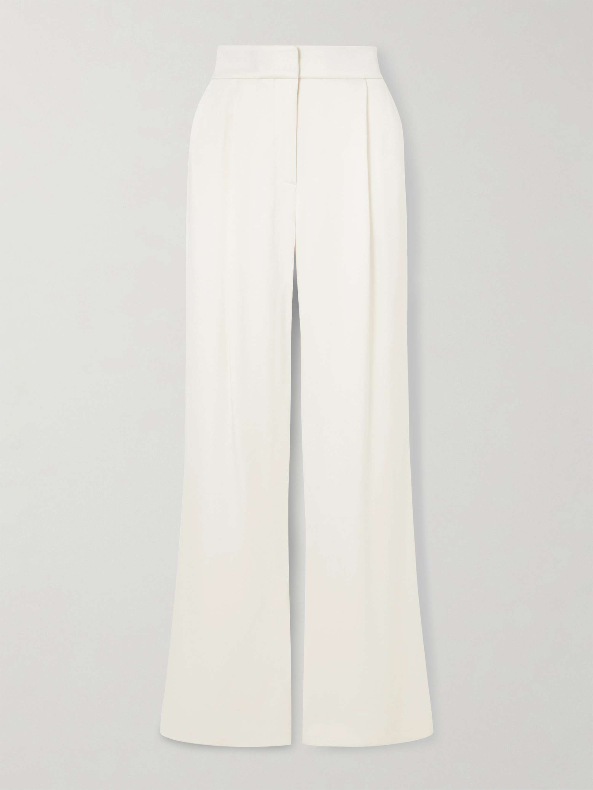 Robinne pleated crepe wide-leg pants view
