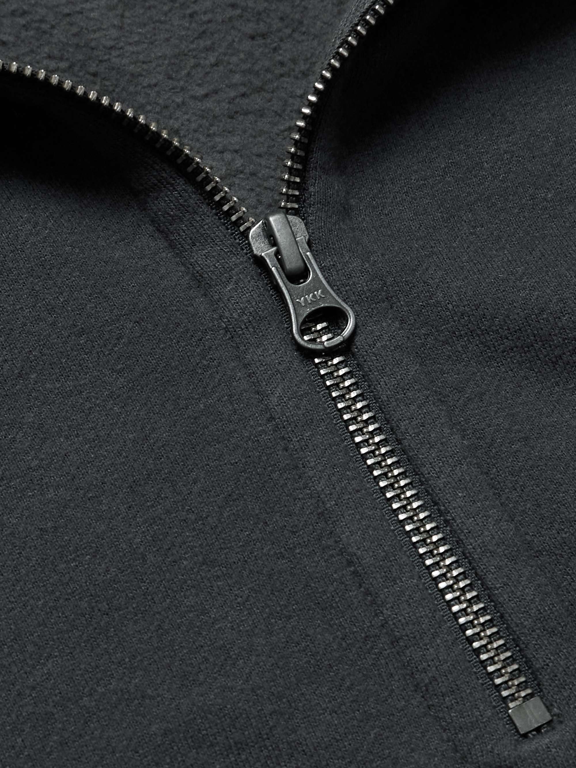 Cotton-Blend Jersey Half-Zip Sweatshirt view