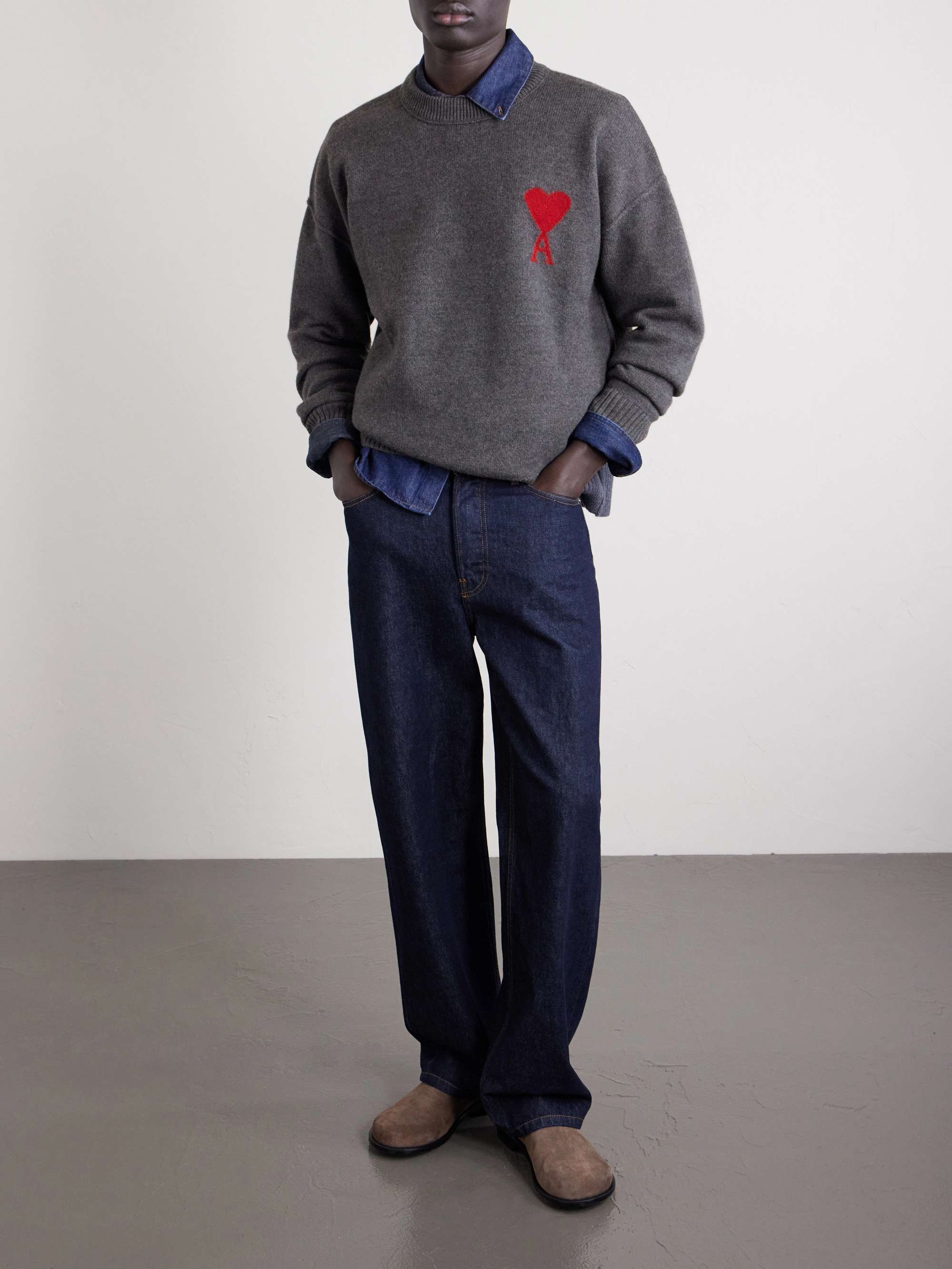 ADC Logo-Intarsia Virgin Wool Sweater view