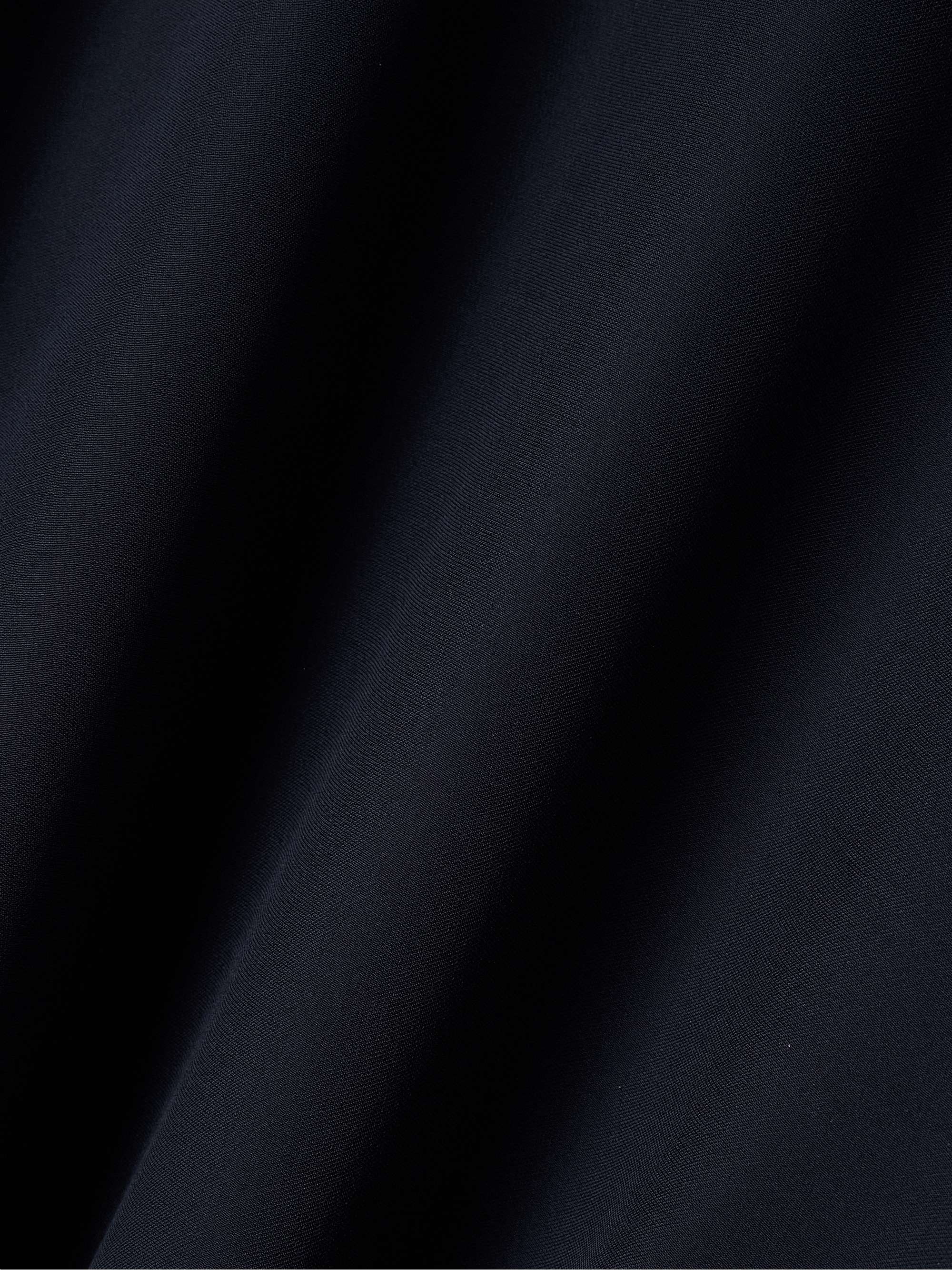 Silk satin-trimmed cady gown view
