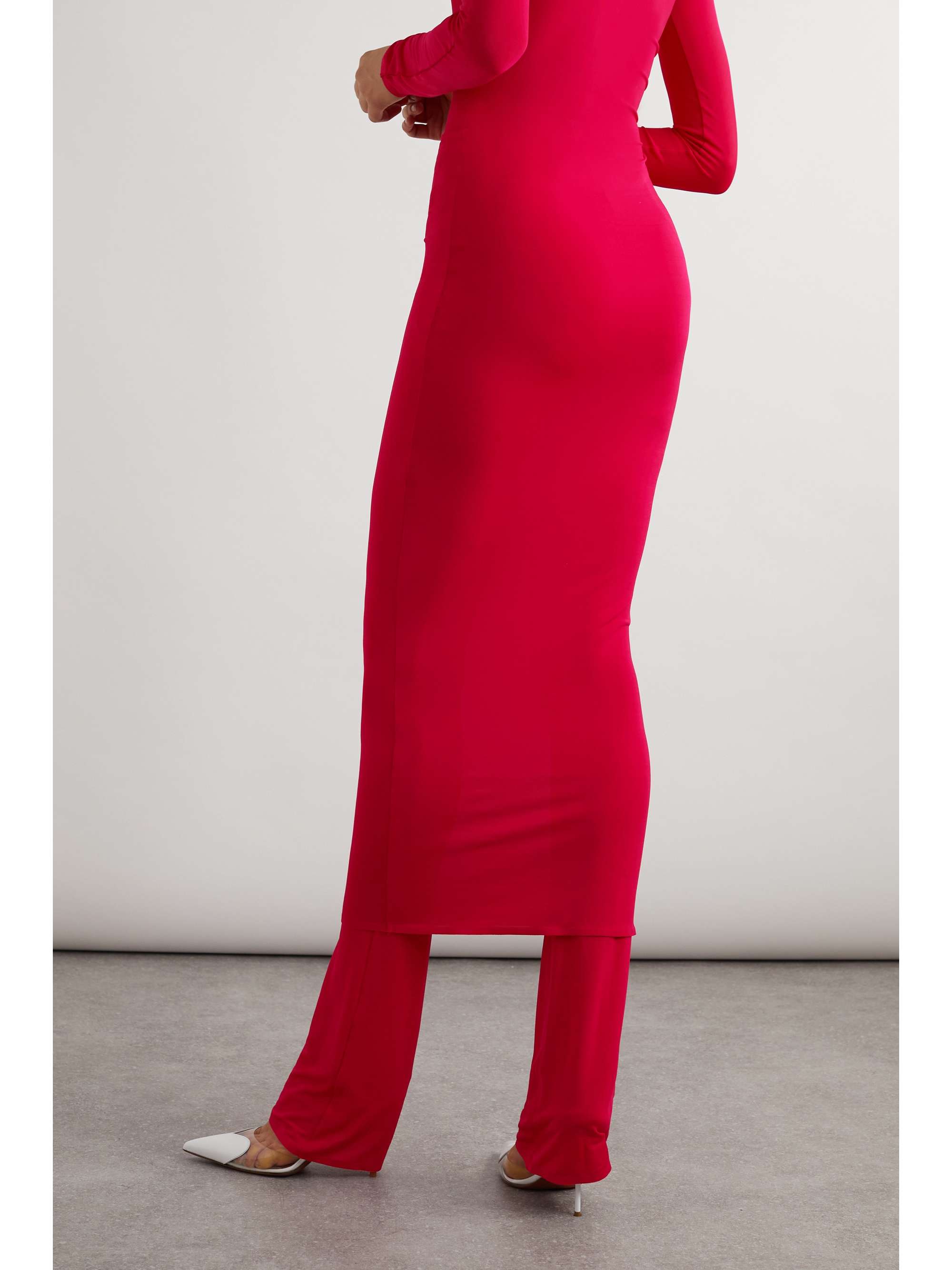 Archetypes layered stretch-crepe skinny pants view