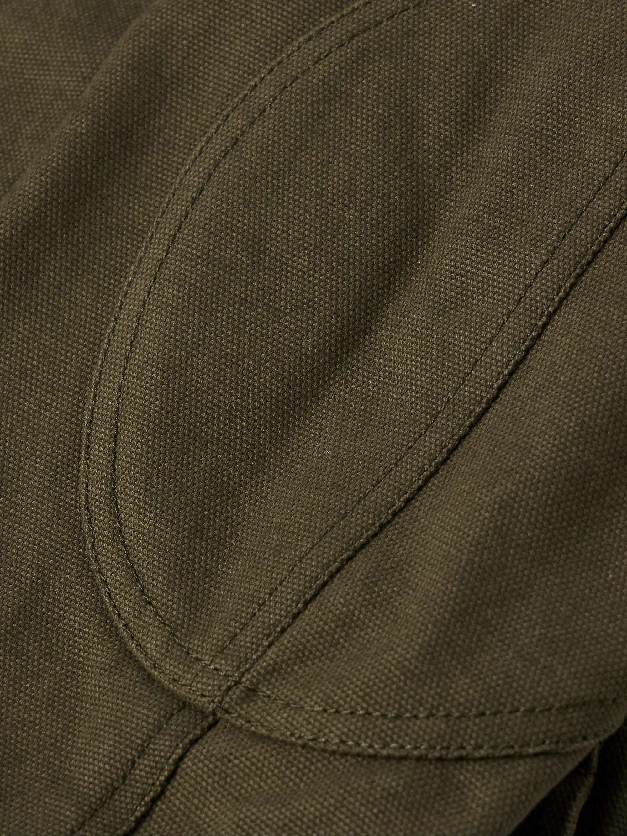 Corduroy-Trimmed Cotton-Canvas Jacket view