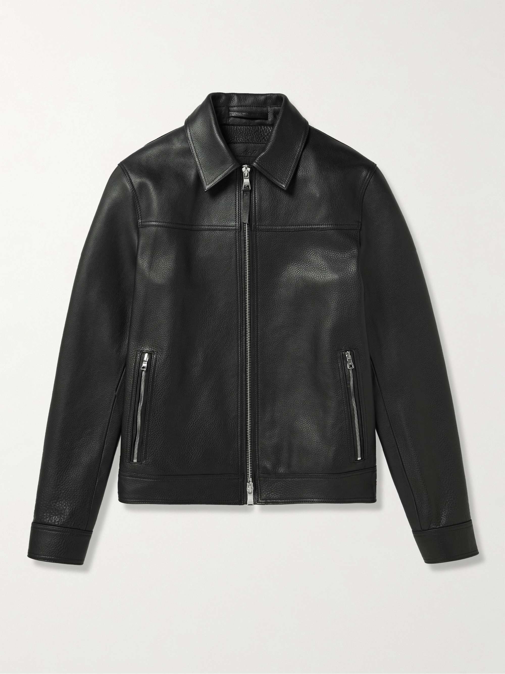 Full-Grain Leather Coach Jacket view