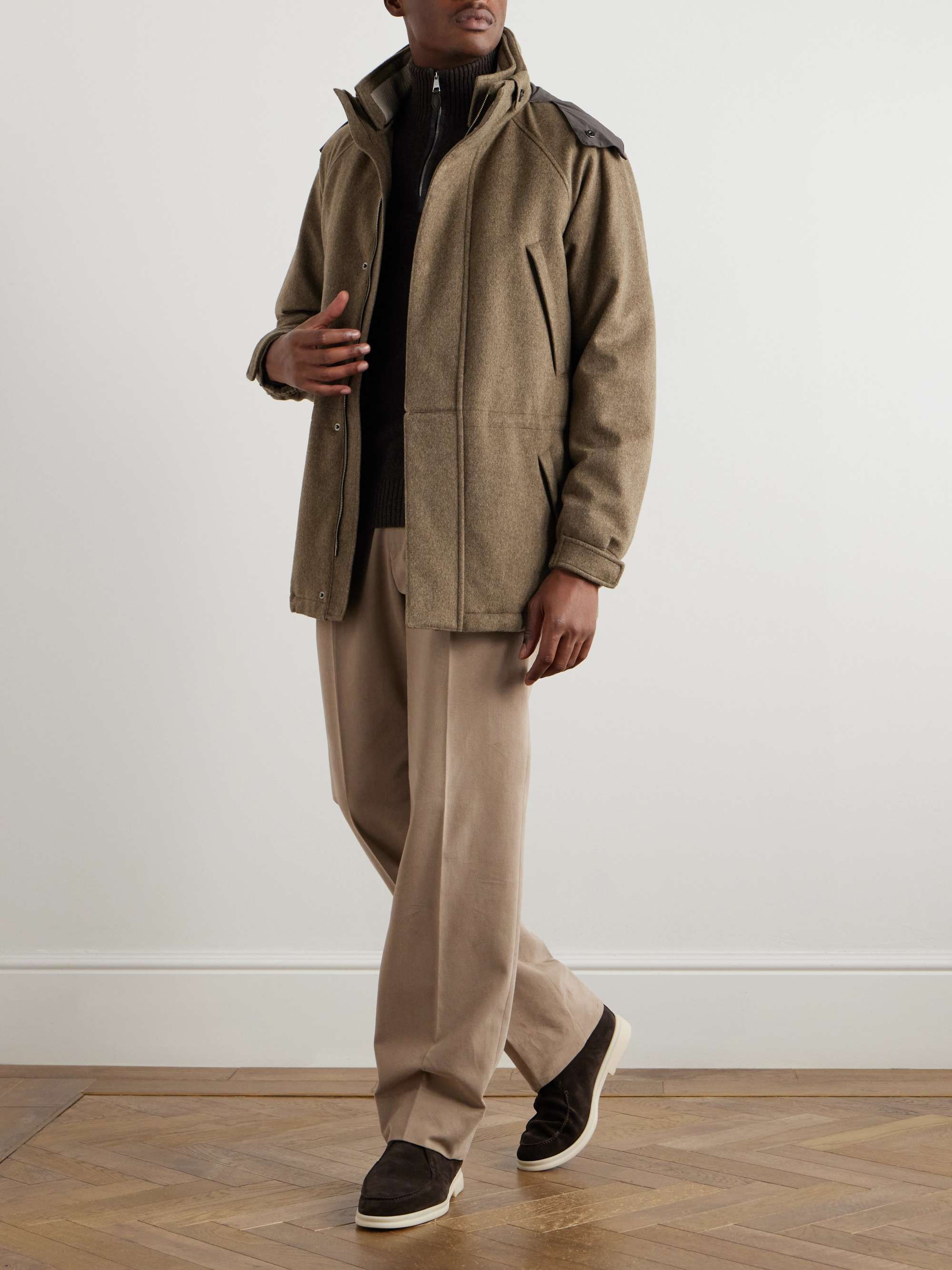 Icer Padded Storm System® Cashmere Hooded Field Jacket view