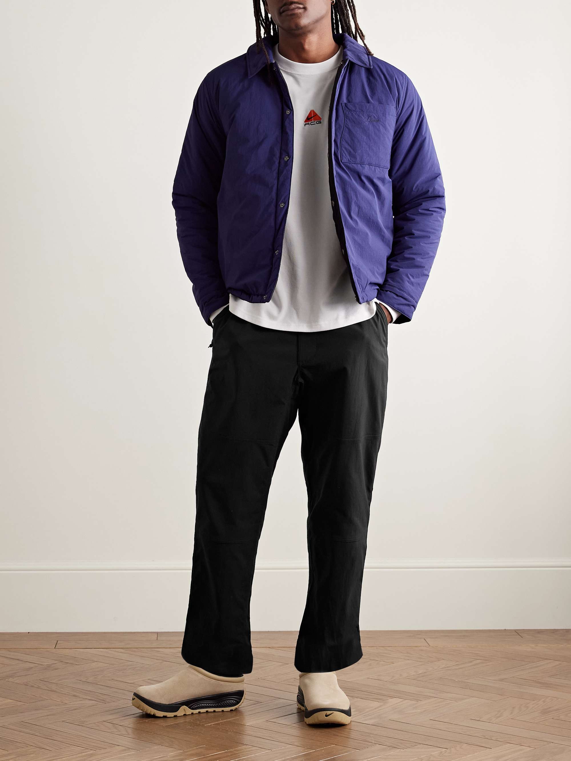 ACG Straight-Leg Belted Logo-Embroidered Shell Trousers view