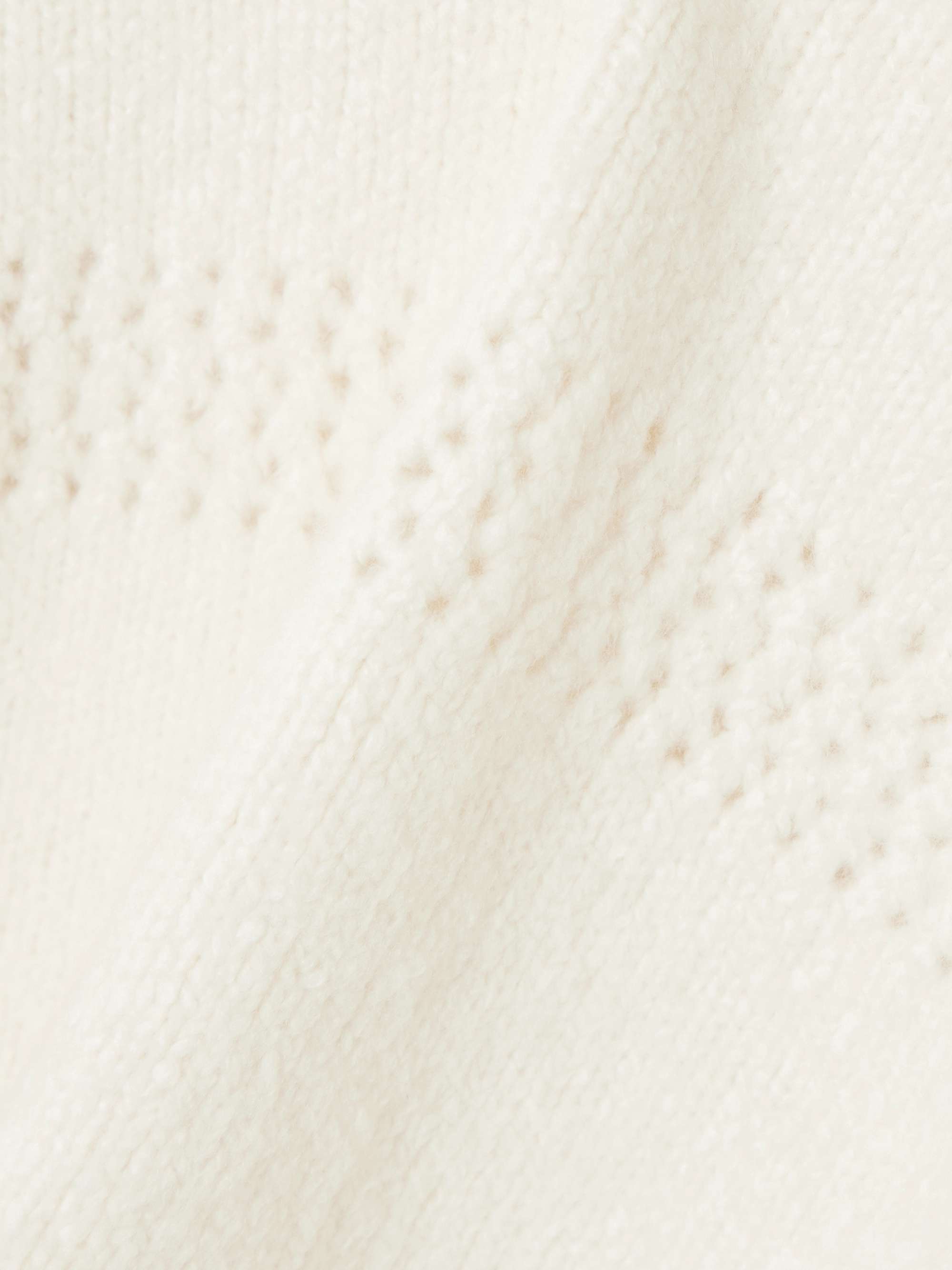 Pointelle-knit cashmere and silk-blend sweater view