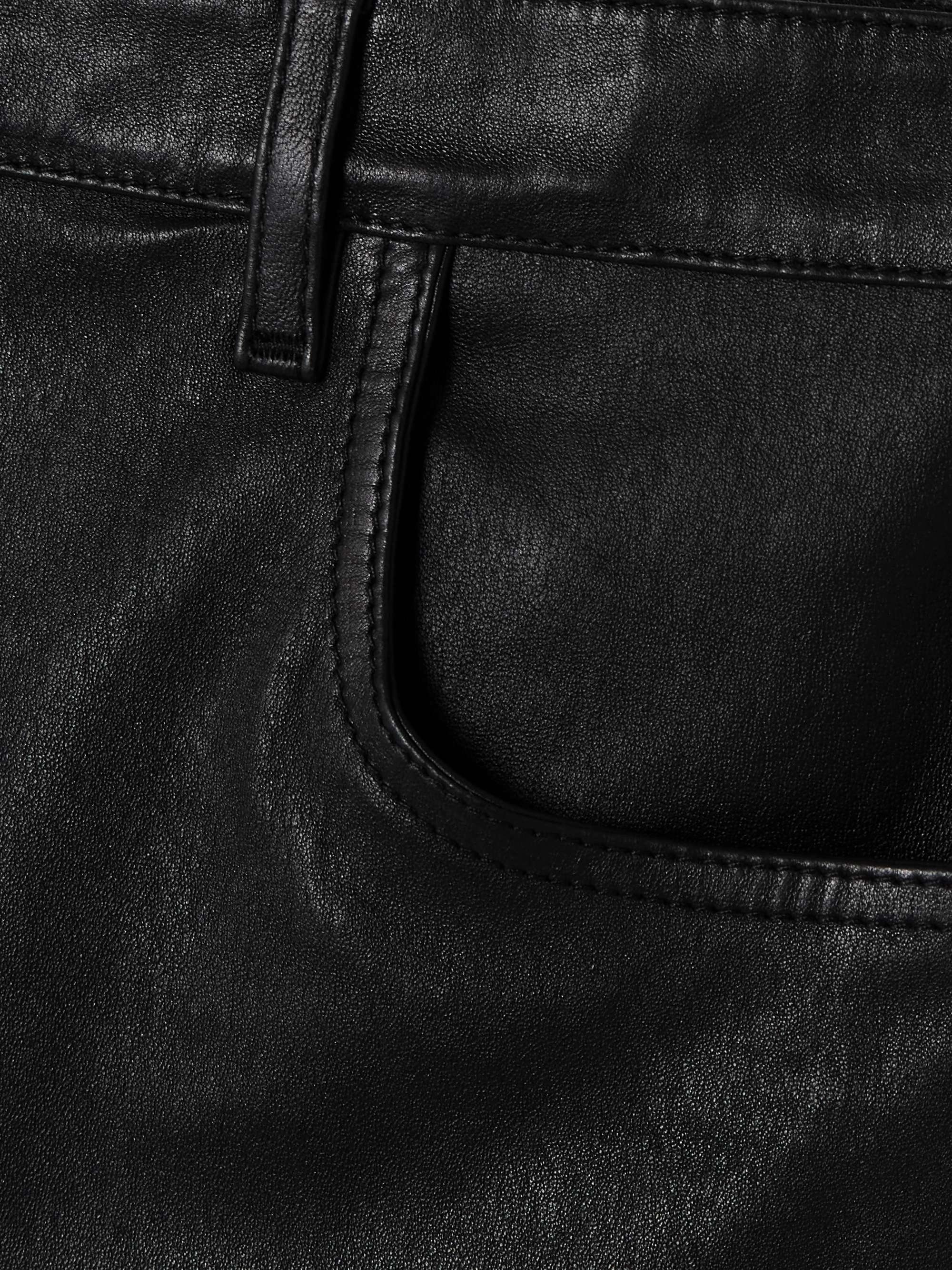 Duke cropped leather flared pants view