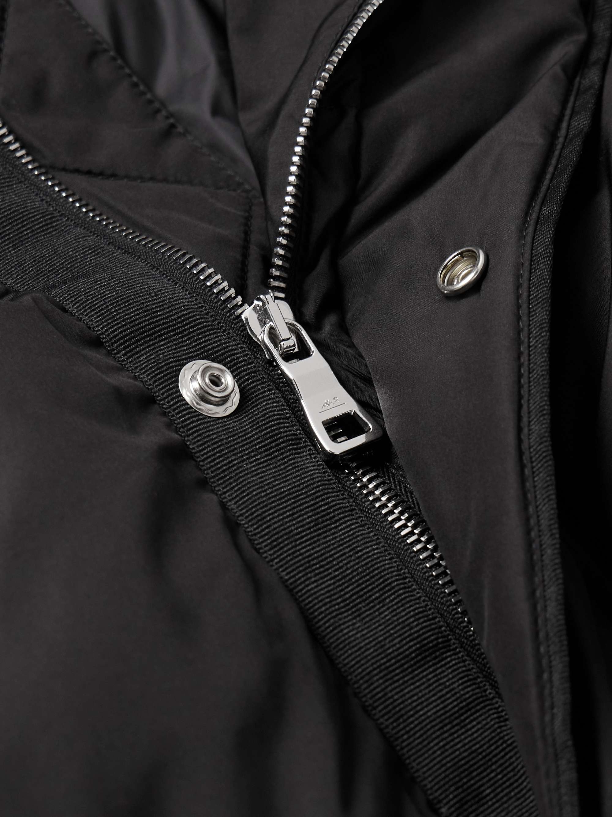 Padded Recycled-Shell Hooded Down Jacket view