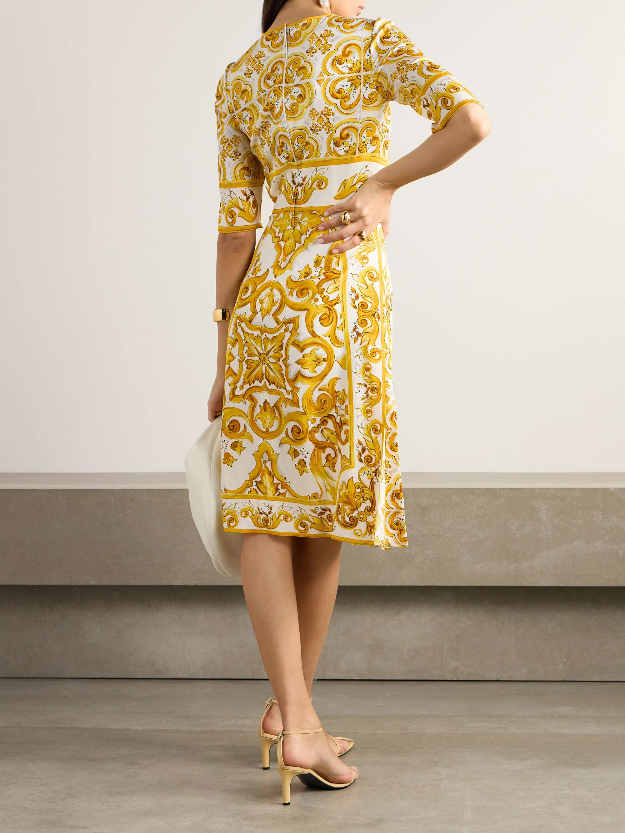 Maiolica printed silk-blend charmeuse mini dress view