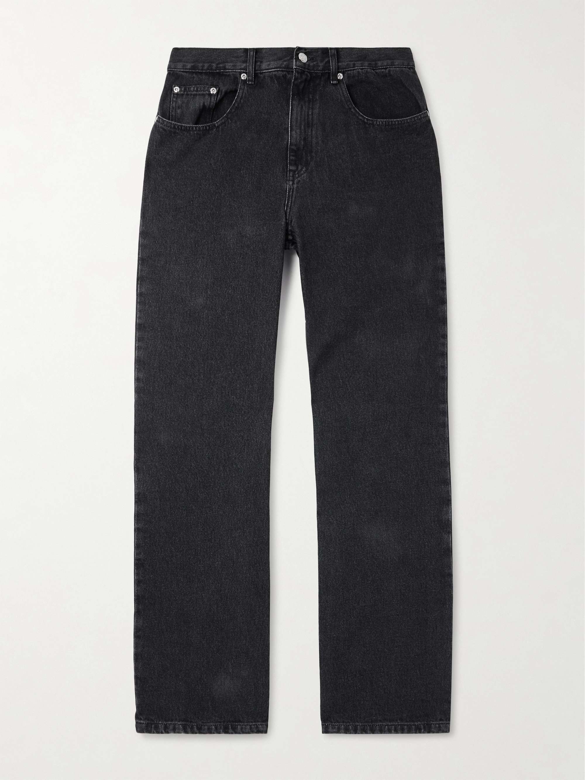 Valluco Straight-Leg Stone-Washed Jeans view
