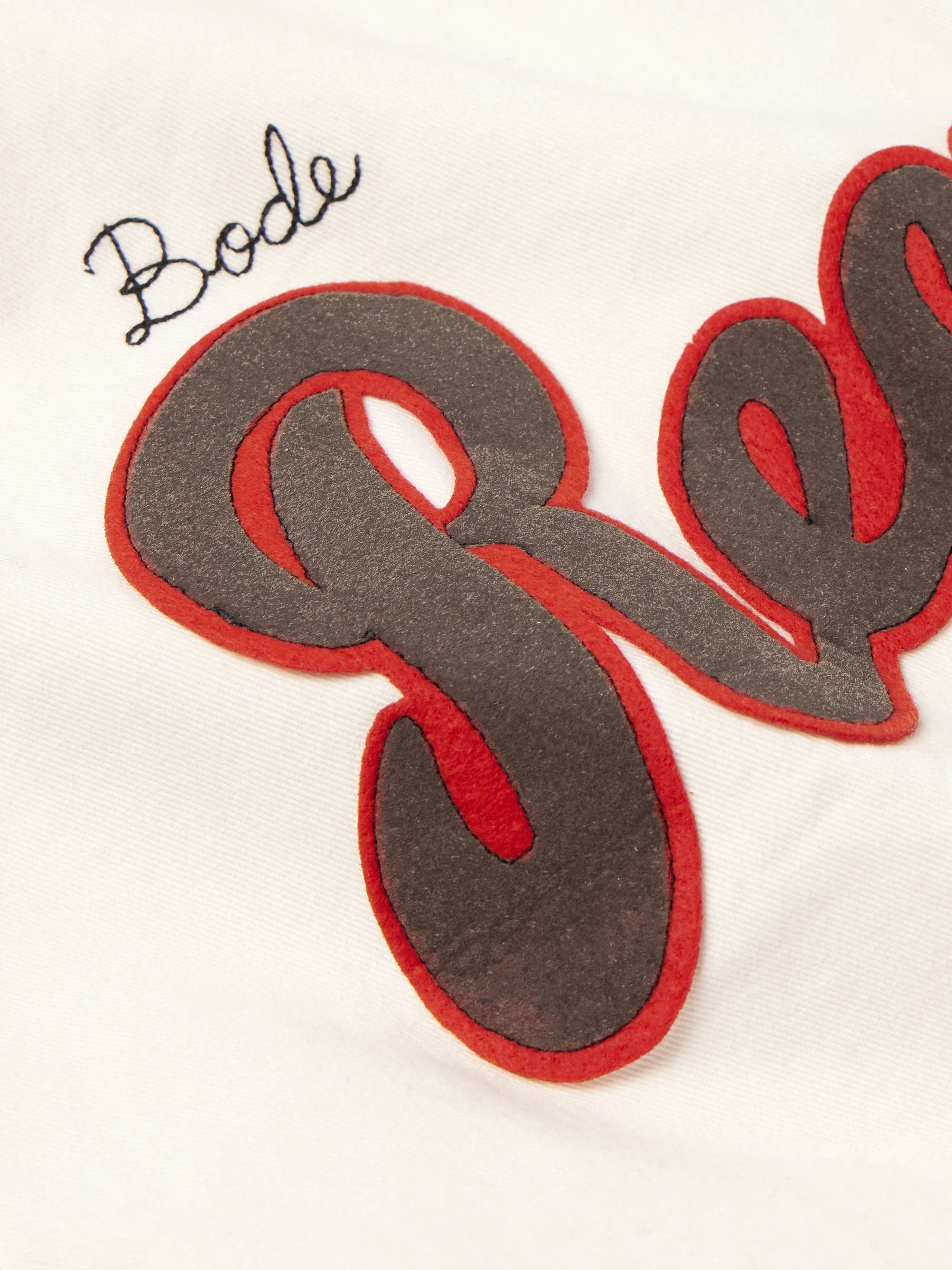 Logo-Embroidered Appliquéd Cotton-Drill Baseball Shirt view