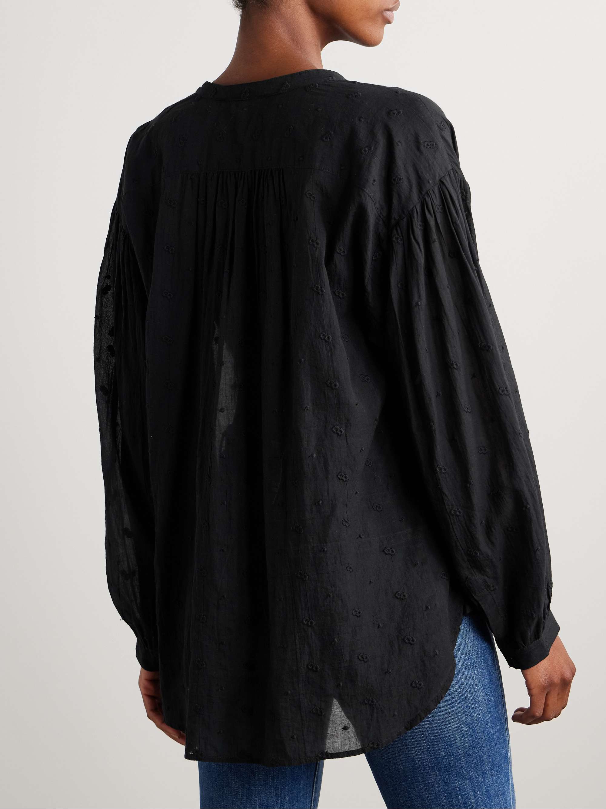 Neville embroidered cotton-voile blouse view
