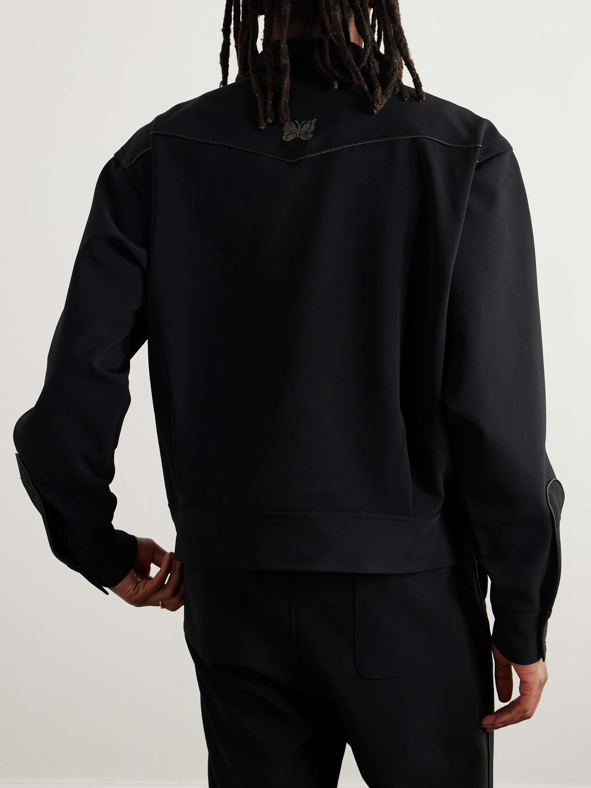 Piping Cowboy Logo-Embroidered Satin-Trimmed Woven Jacket view