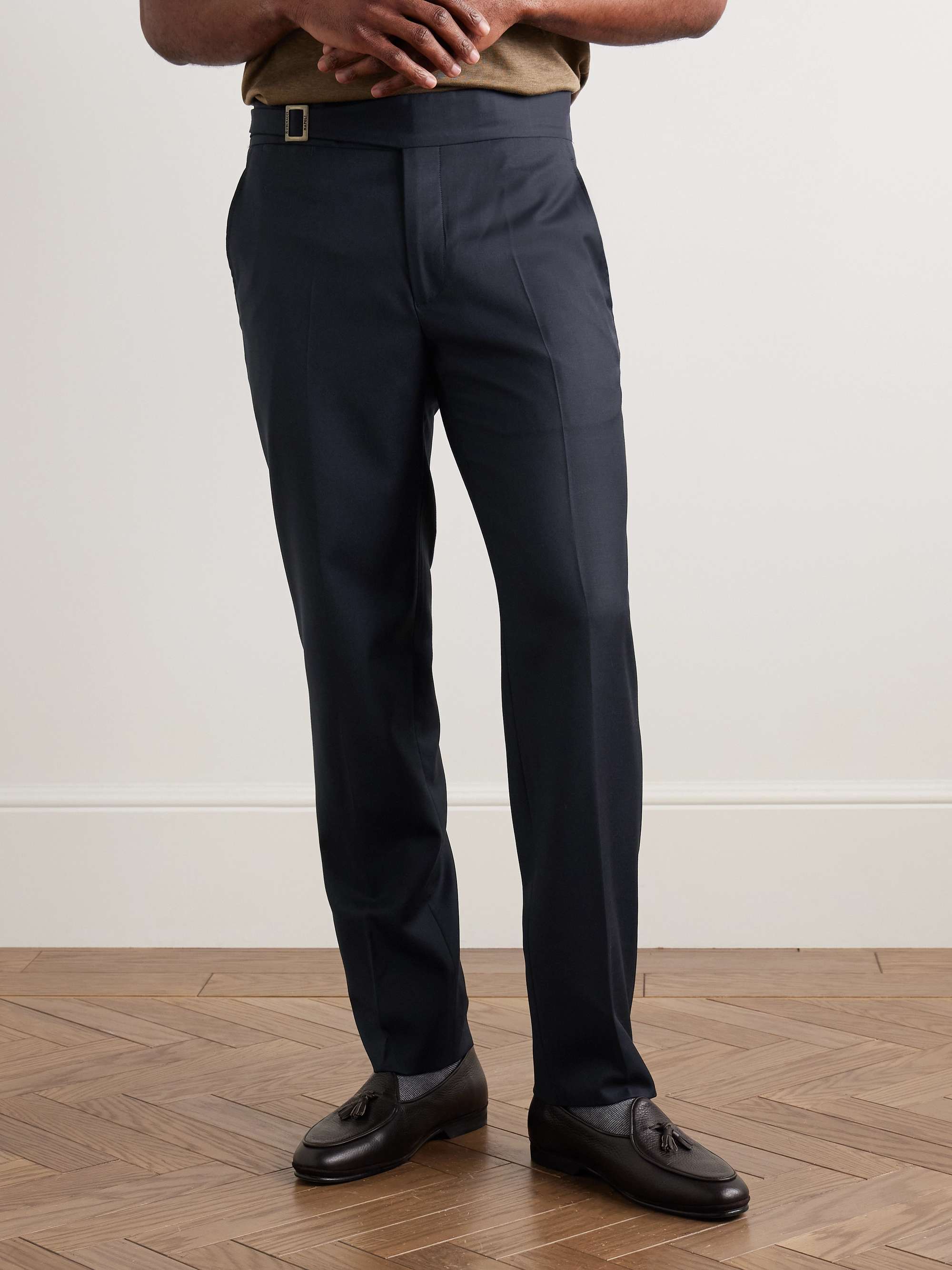 Genny Slim-Fit Virgin Wool-Twill Suit Trousers view