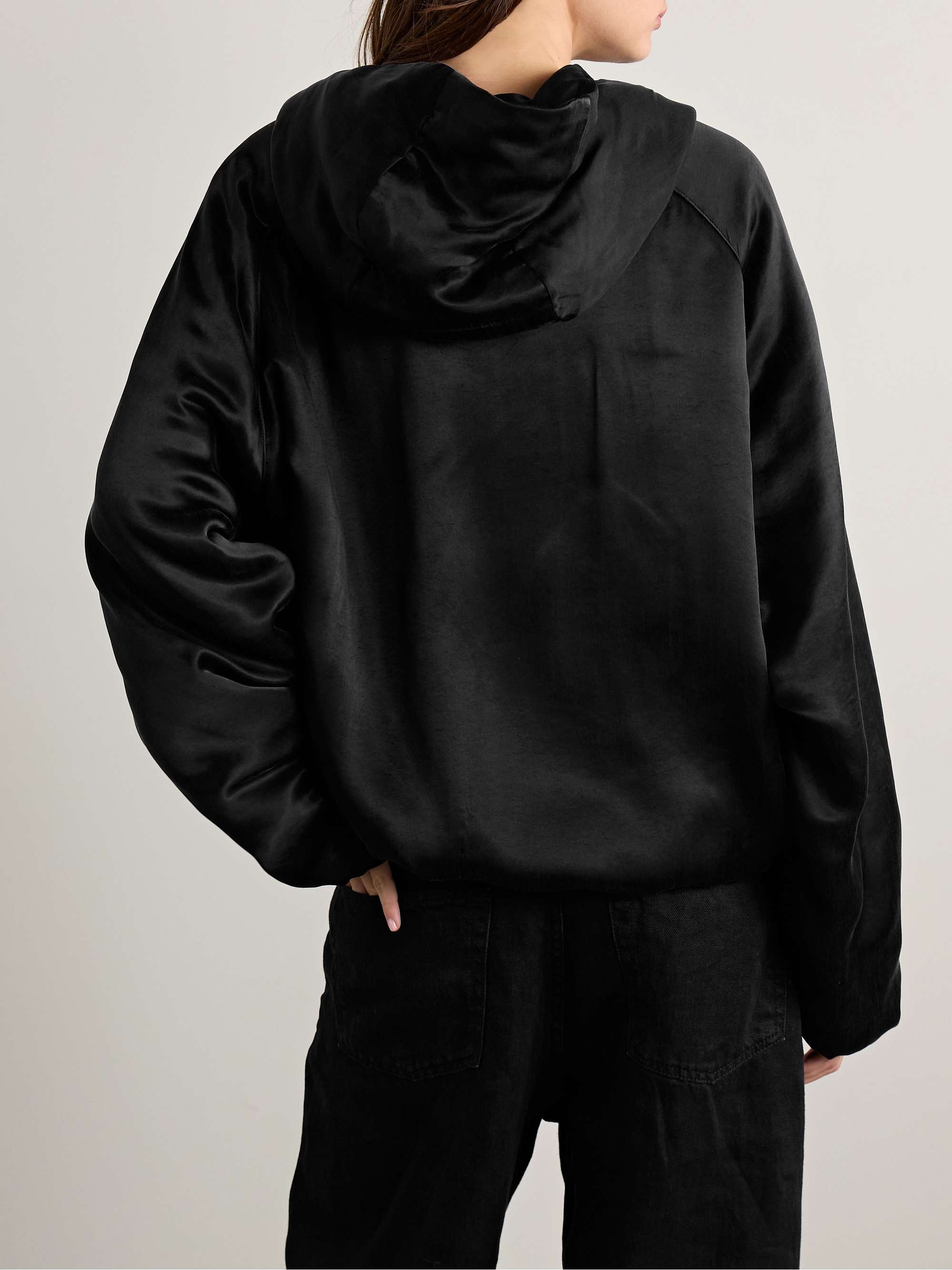 Garel satin hoodie view